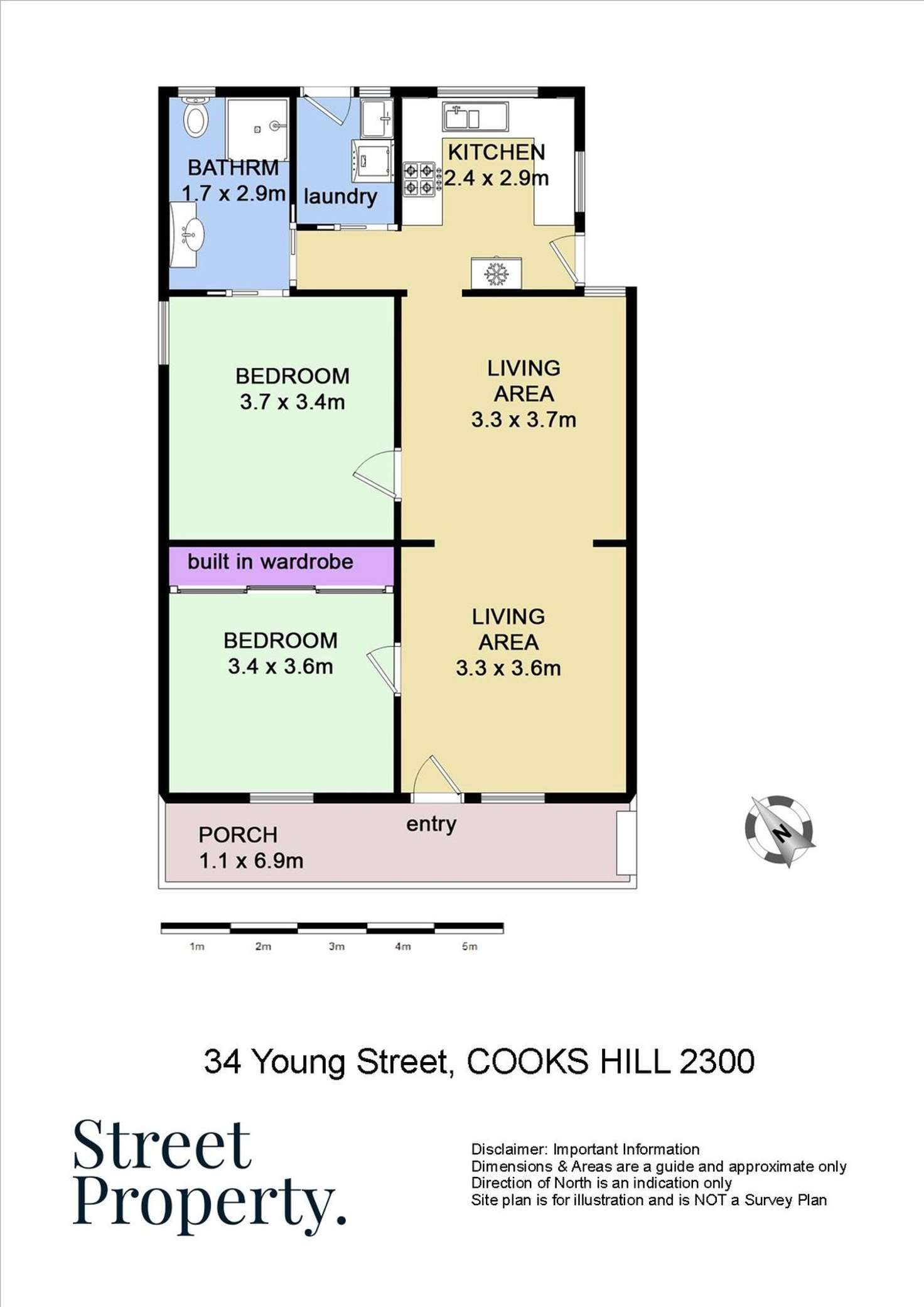 Floorplan of Homely house listing, 34 Young Street, Cooks Hill NSW 2300