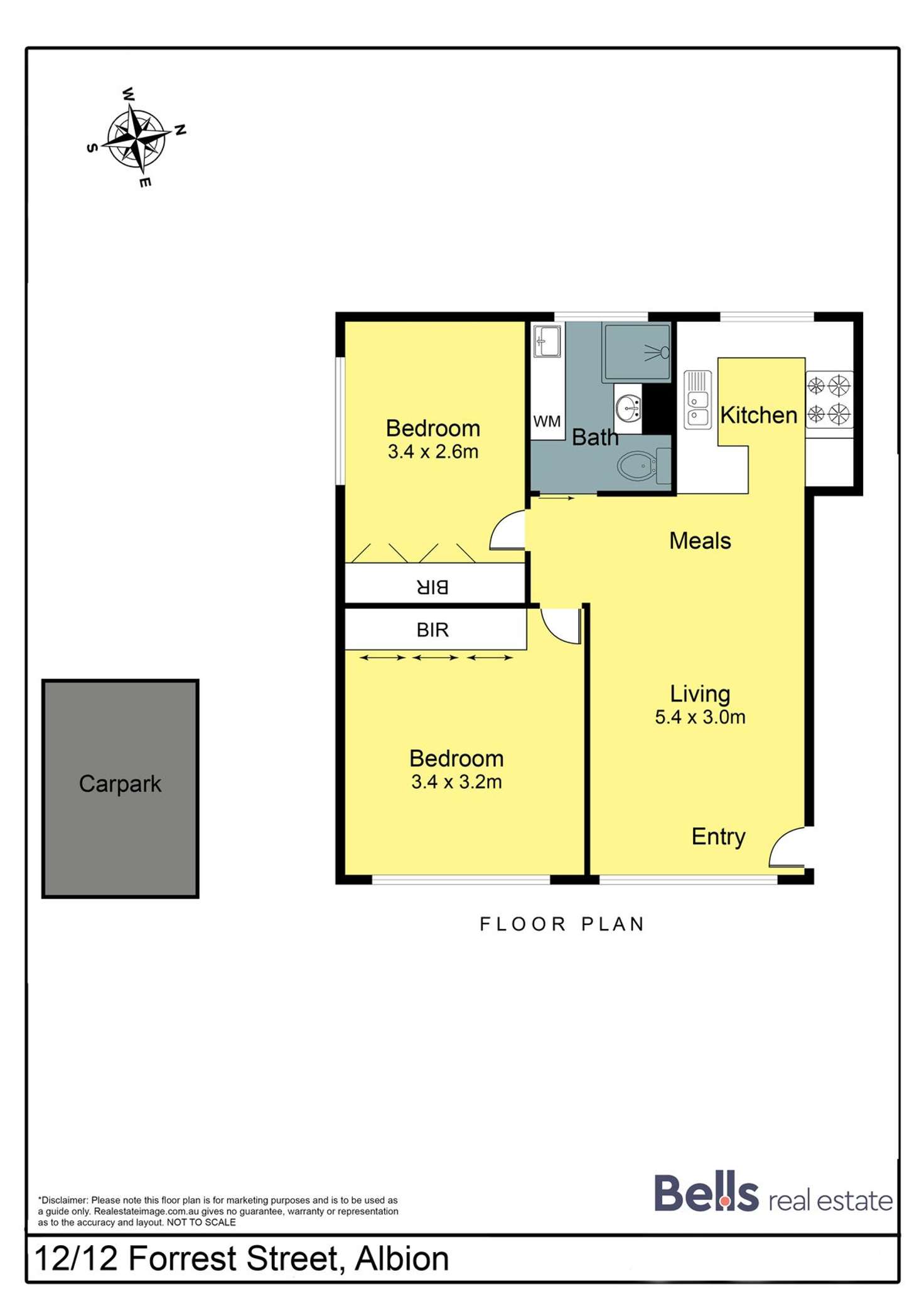 Floorplan of Homely apartment listing, 12/12 Forrest Street, Albion VIC 3020