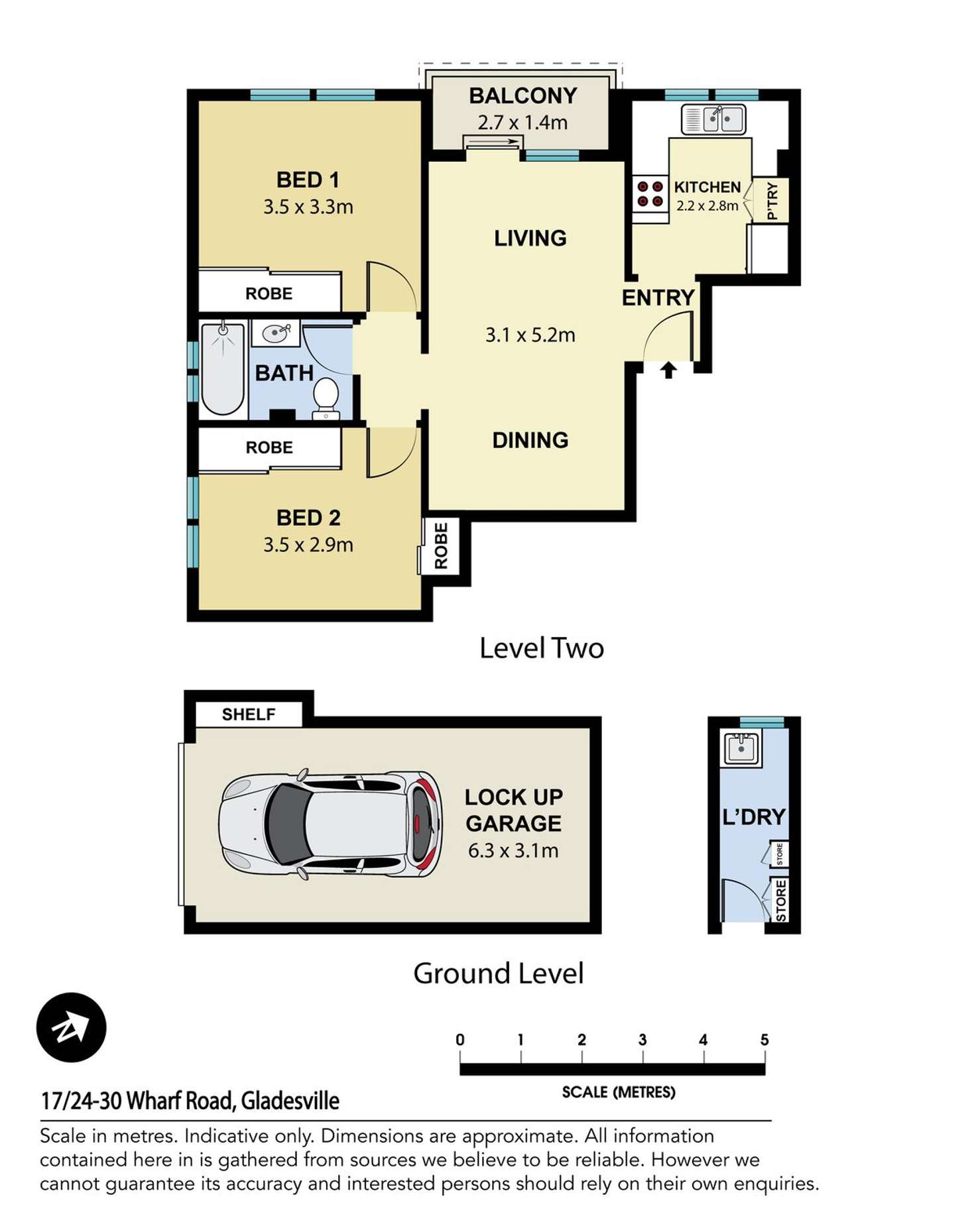 Floorplan of Homely apartment listing, 17/24-30 Wharf Road, Gladesville NSW 2111