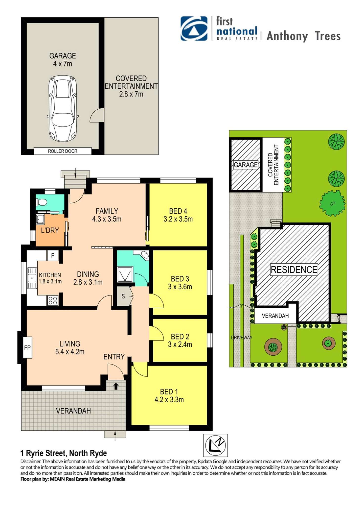 Floorplan of Homely house listing, 1 Ryrie Street, North Ryde NSW 2113