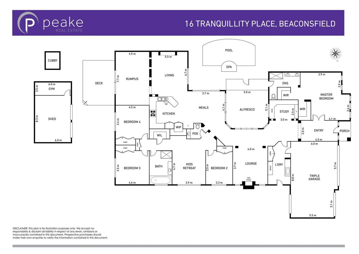 Floorplan of Homely house listing, 16 Tranquillity Place, Beaconsfield VIC 3807