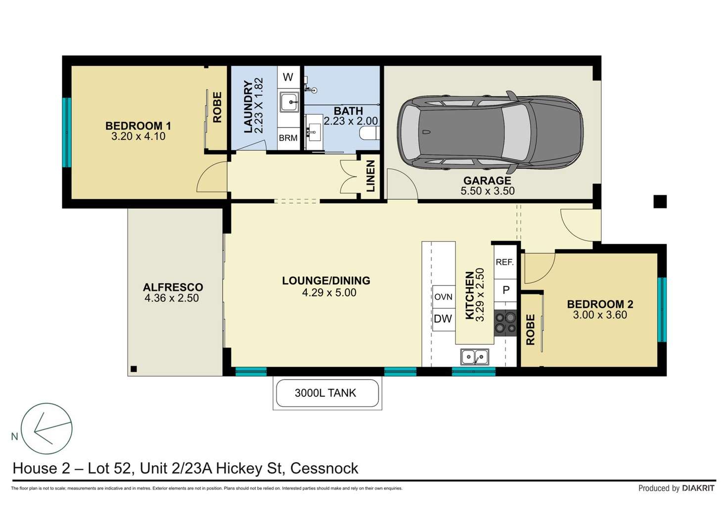 Floorplan of Homely villa listing, 2/23a Hickey Street, Cessnock NSW 2325