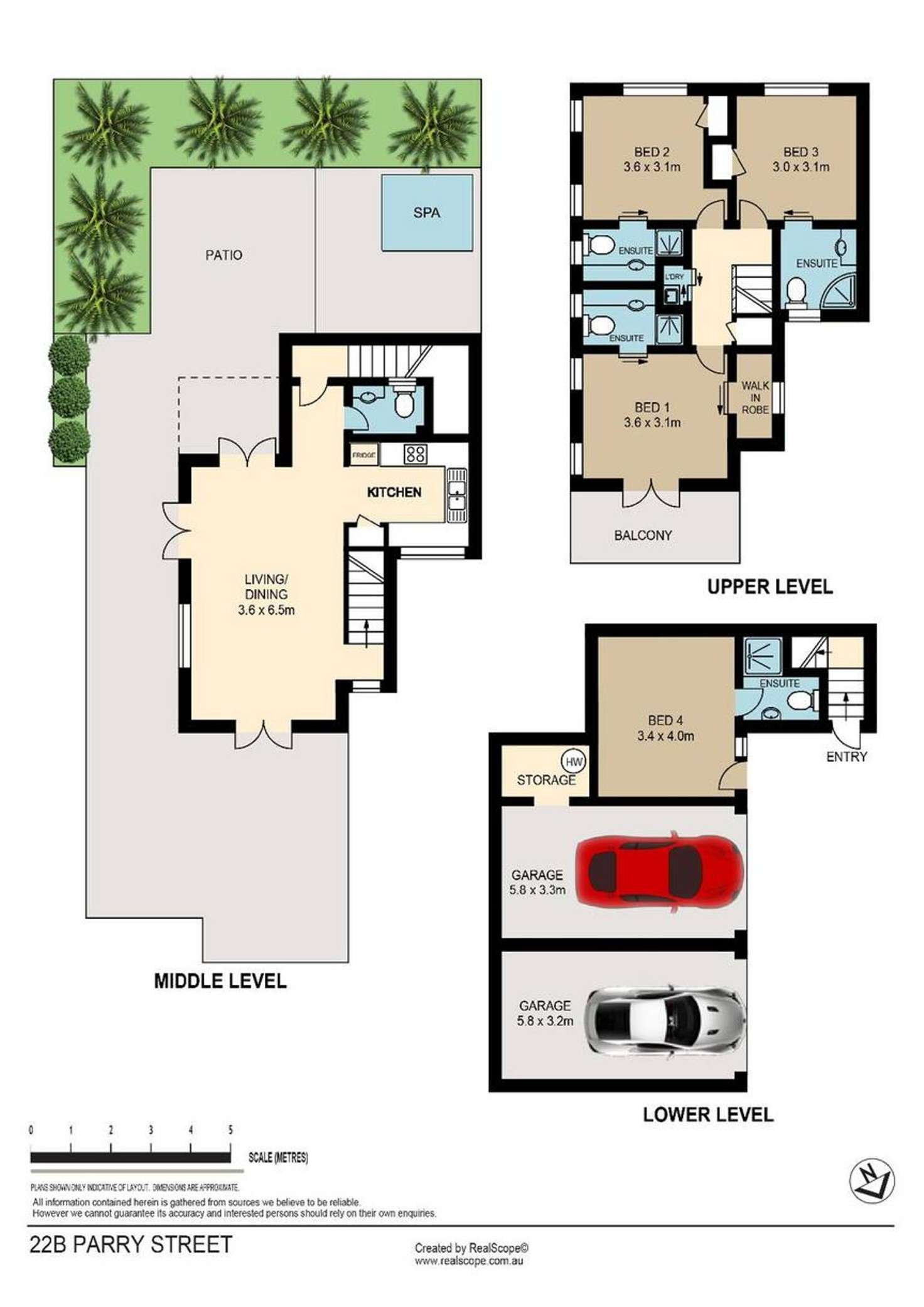 Floorplan of Homely townhouse listing, 4/24 Parry Street, Bulimba QLD 4171