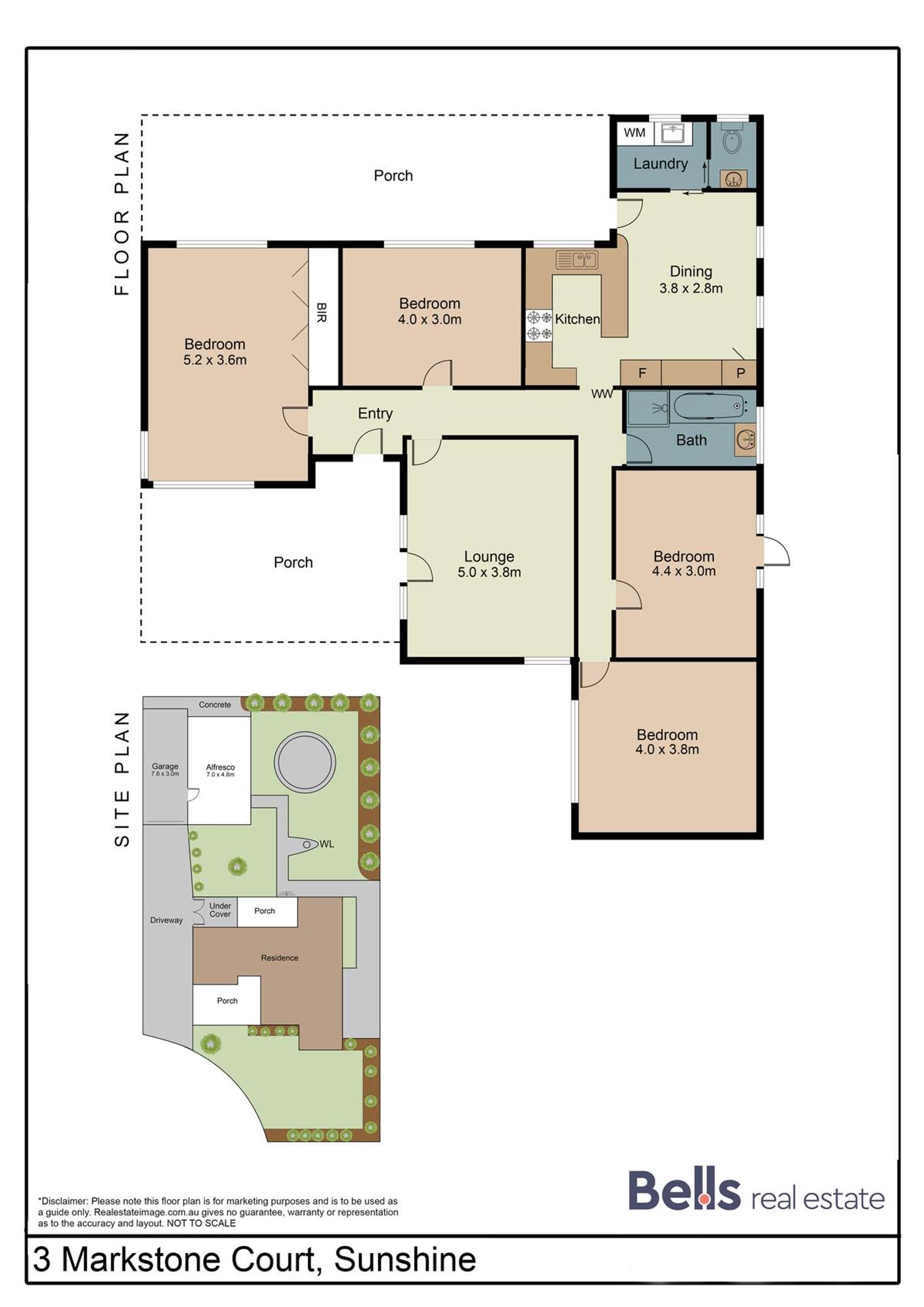 Floorplan of Homely house listing, 3 Markstone Court, Sunshine VIC 3020