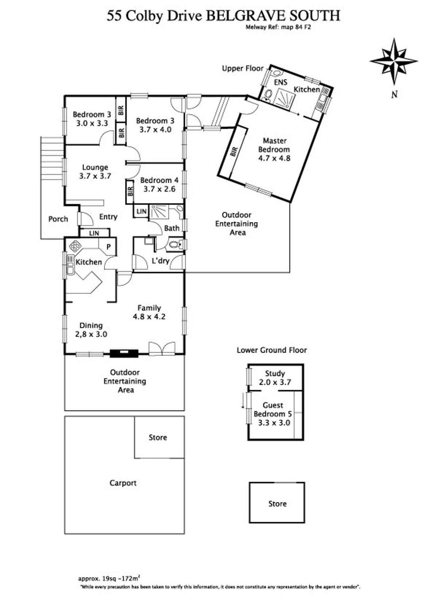 Floorplan of Homely house listing, 55 Colby Drive, Belgrave Heights VIC 3160