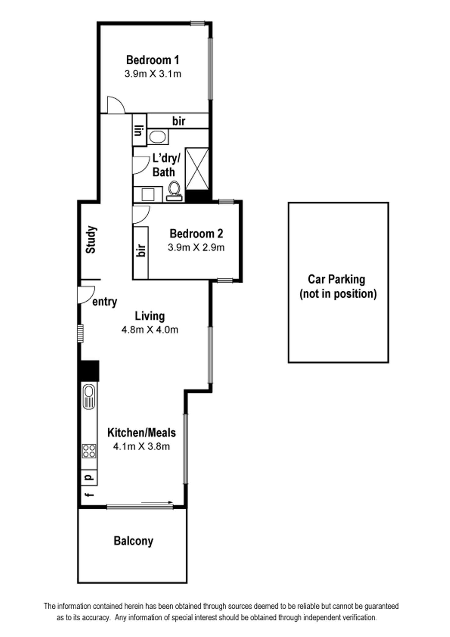 Floorplan of Homely apartment listing, 308A/460 Victoria Street, Brunswick VIC 3056