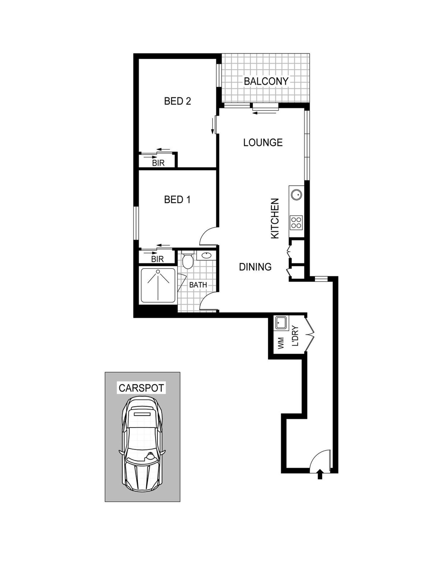Floorplan of Homely apartment listing, 405/61 Galada Avenue, Parkville VIC 3052
