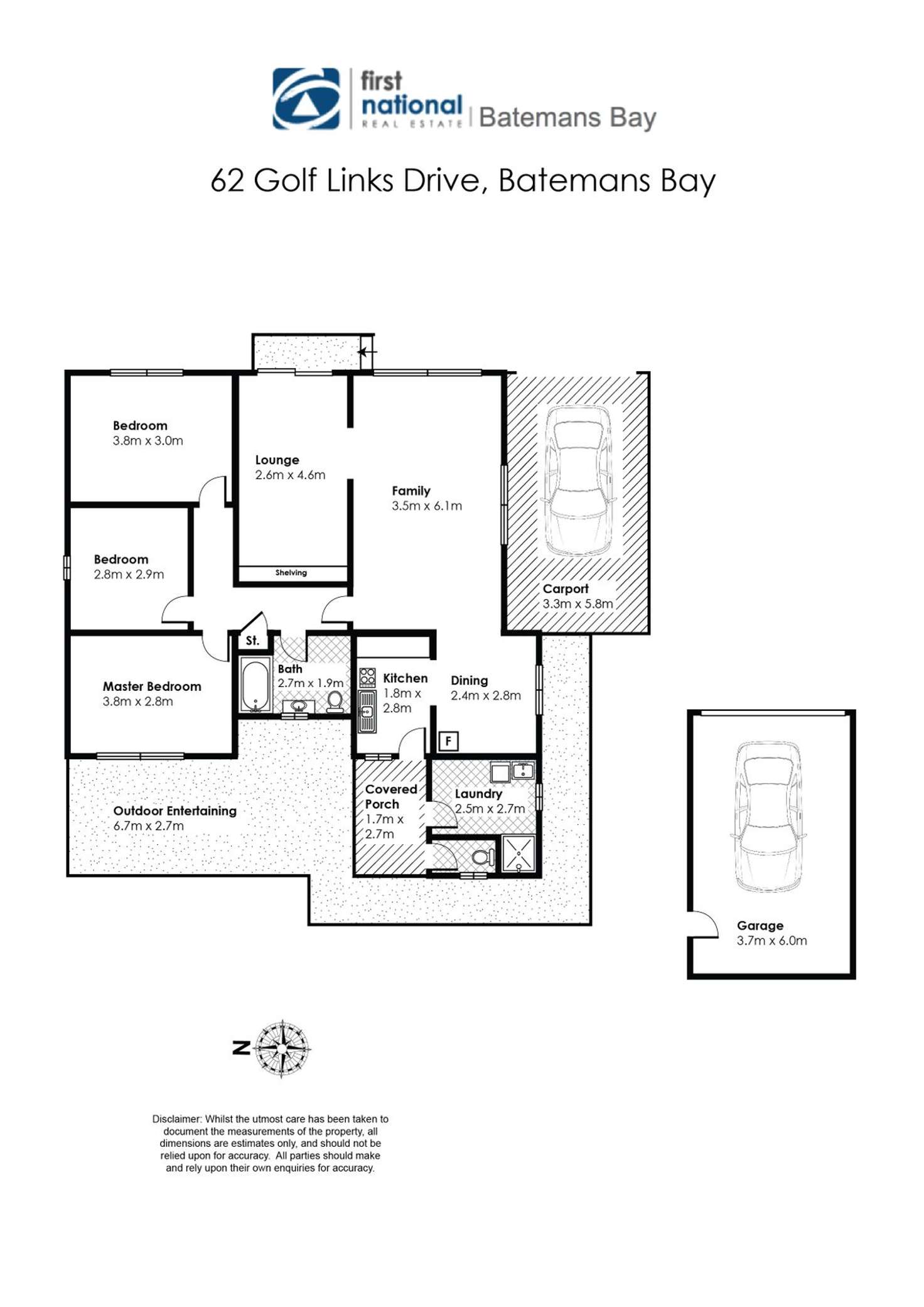 Floorplan of Homely house listing, 62 Golf Links Drive, Batemans Bay NSW 2536