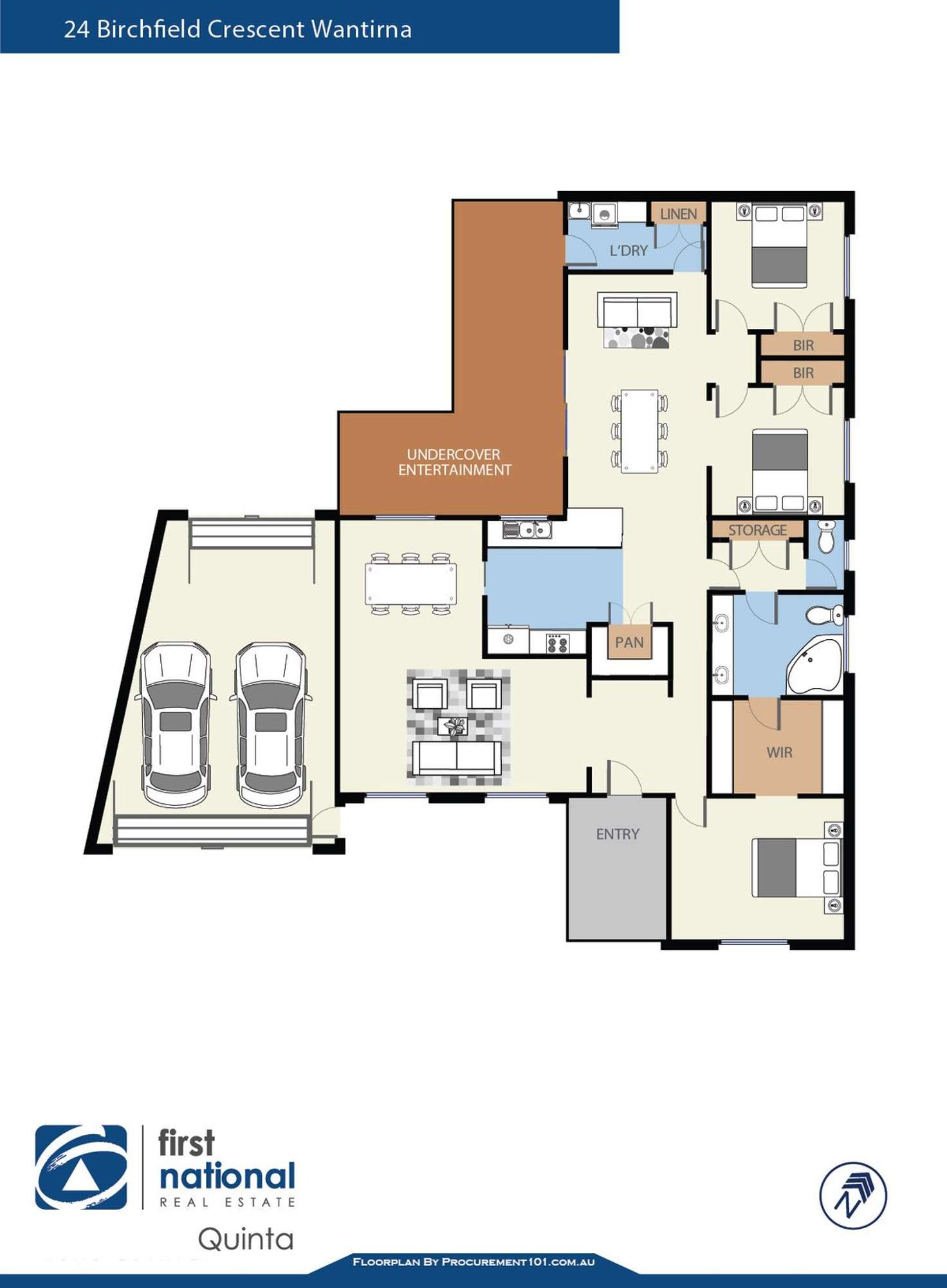 Floorplan of Homely house listing, 24 Birchfield Cres, Wantirna VIC 3152