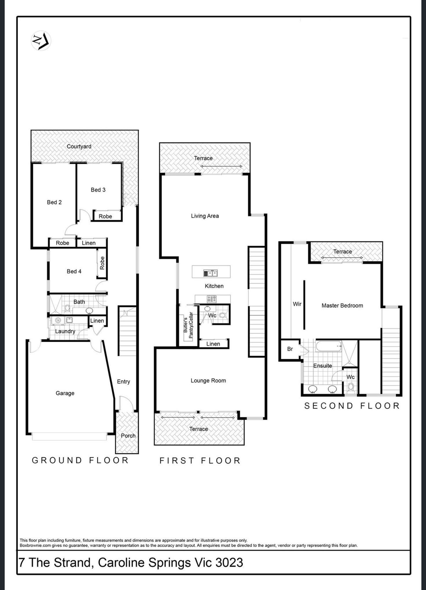 Floorplan of Homely house listing, 7 The Strand, Caroline Springs VIC 3023