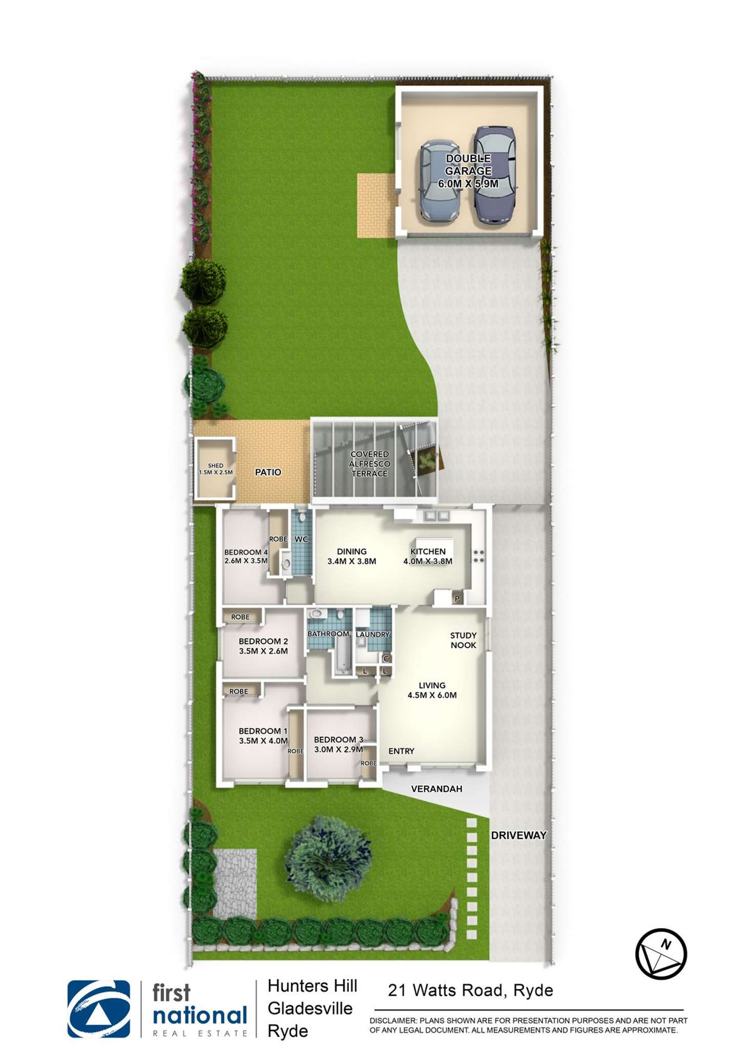 Floorplan of Homely house listing, 21 Watts Road, Ryde NSW 2112