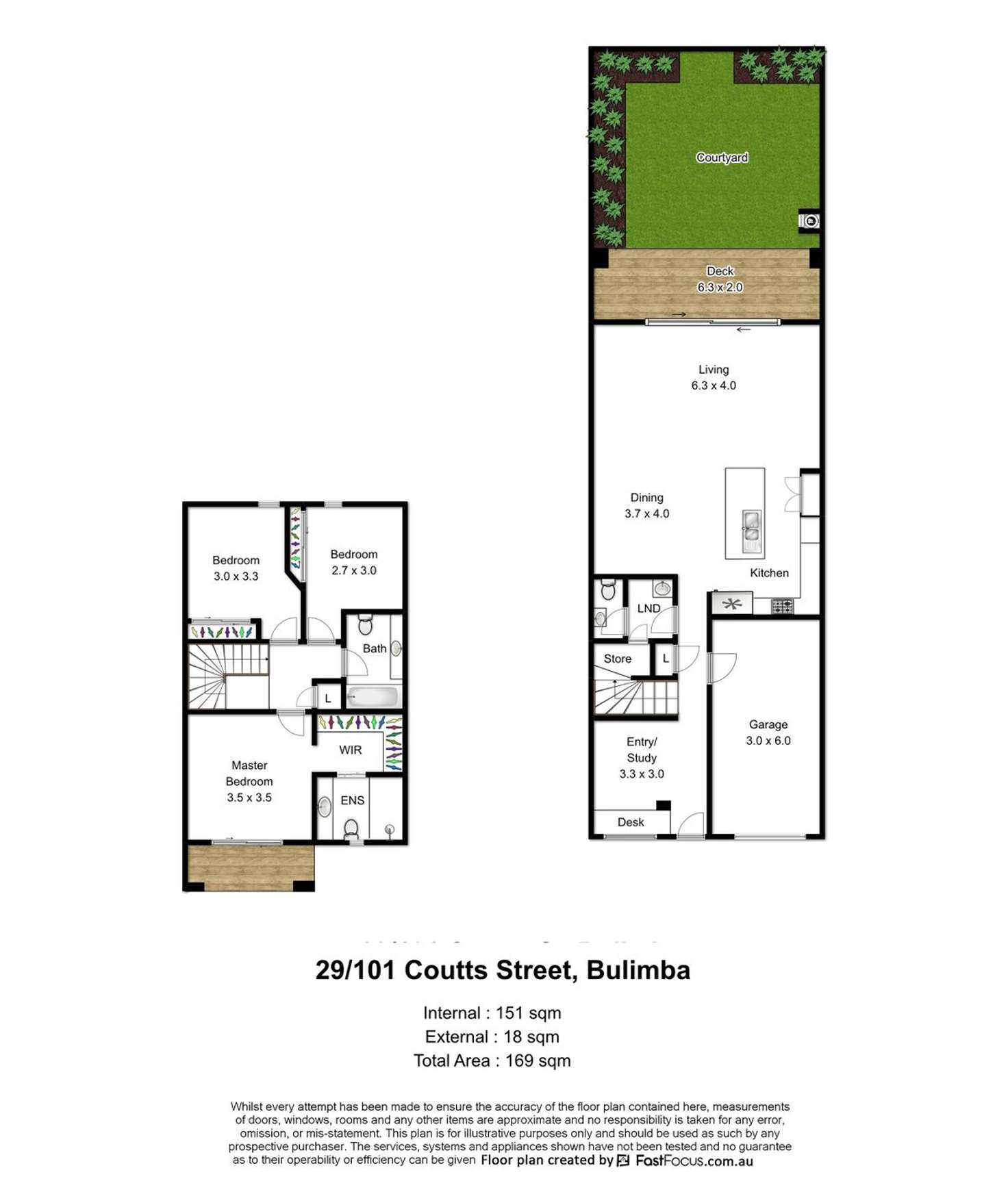 Floorplan of Homely townhouse listing, 29/101 Coutts Street, Bulimba QLD 4171