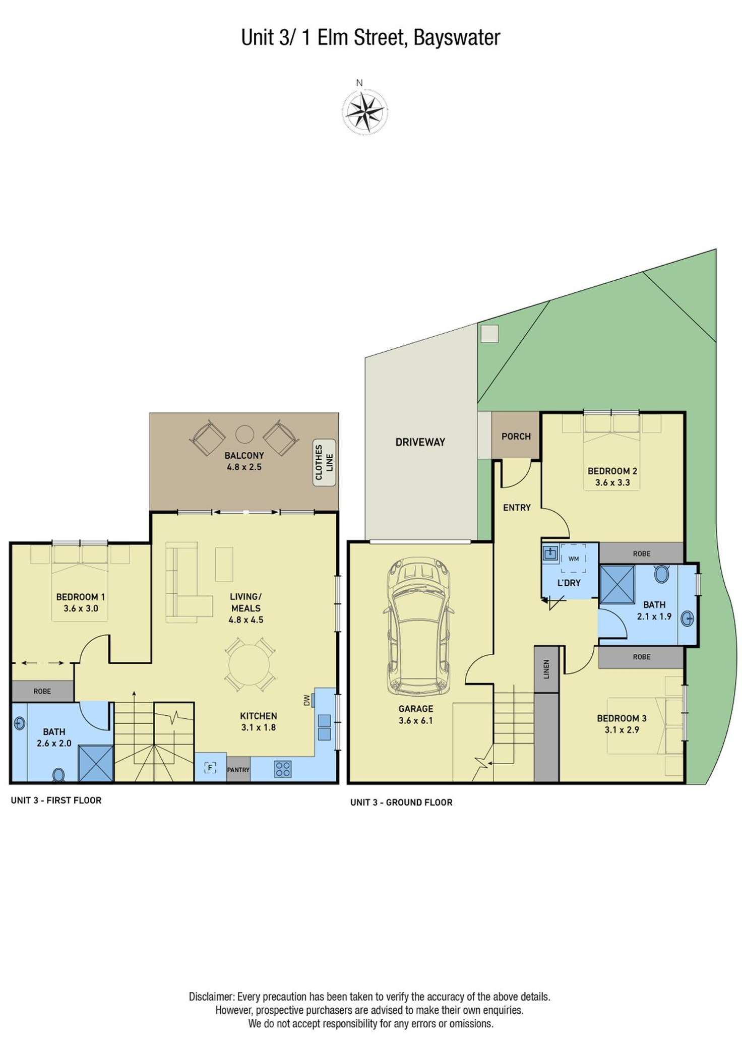 Floorplan of Homely townhouse listing, 1 - 9/1 Elm Street, Bayswater VIC 3153