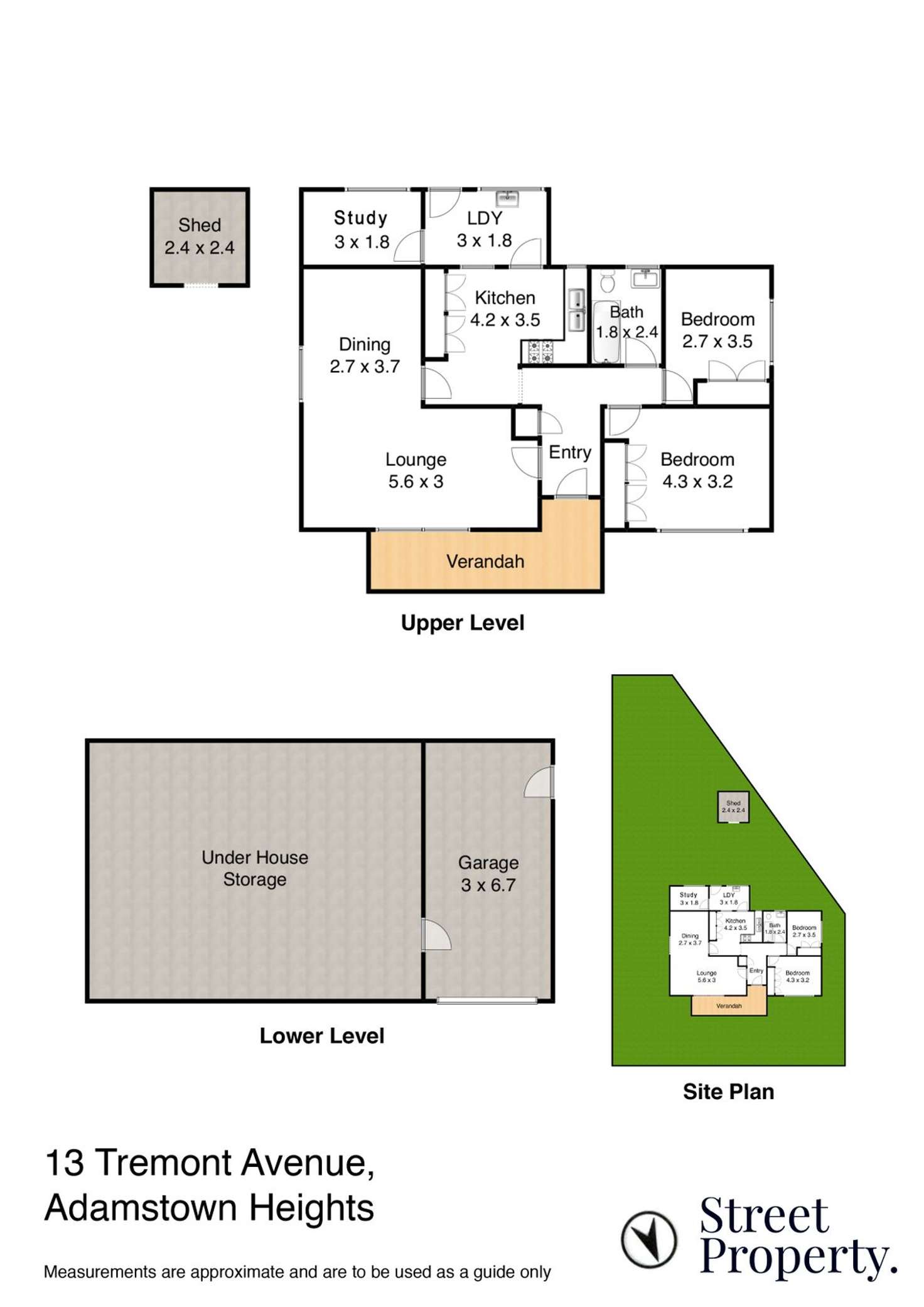 Floorplan of Homely house listing, 13 Tremont Avenue, Adamstown Heights NSW 2289