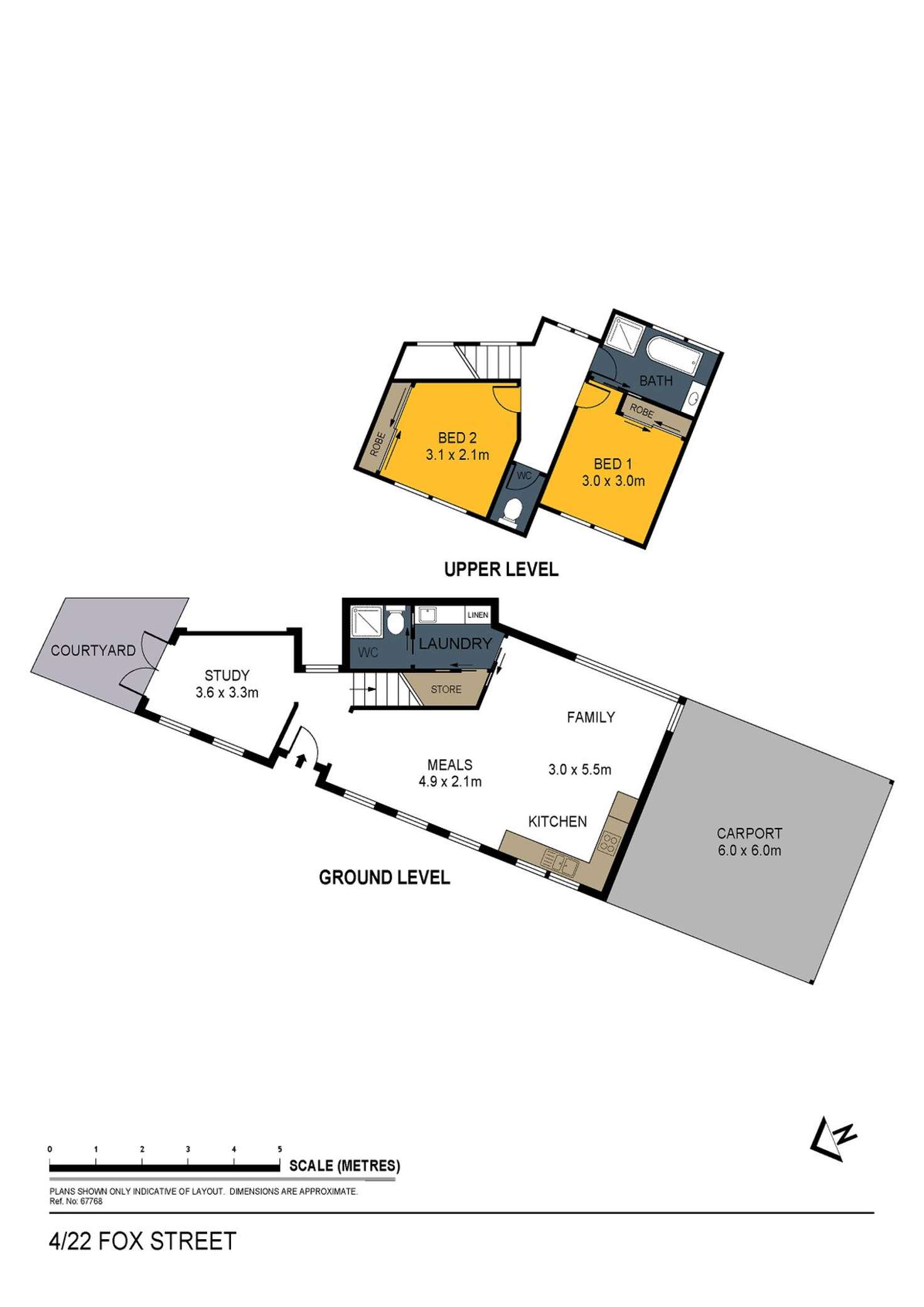 Floorplan of Homely townhouse listing, 4/22 Fox Street, East Bendigo VIC 3550