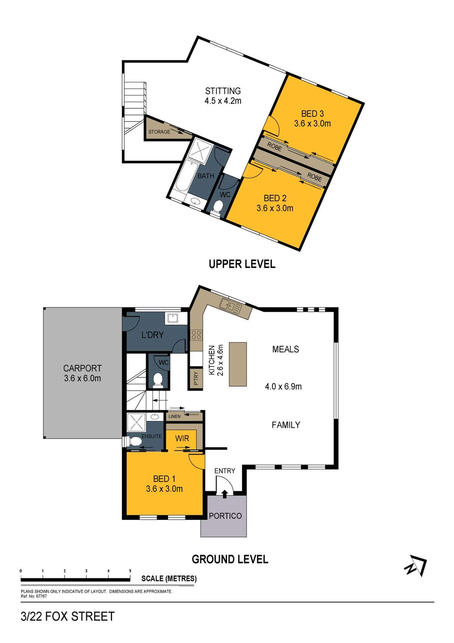 Floorplan of Homely townhouse listing, 3/22 Fox Street, East Bendigo VIC 3550