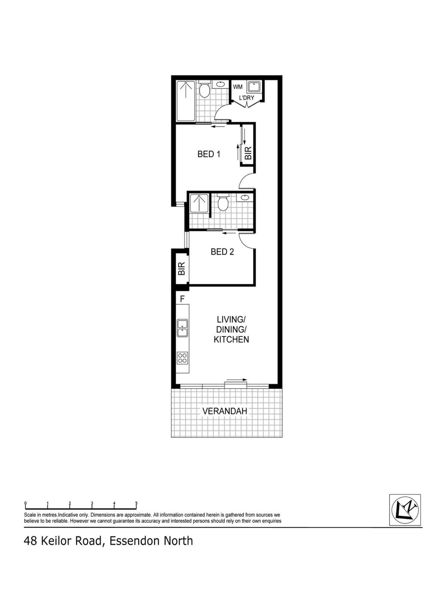 Floorplan of Homely apartment listing, 48/100 Keilor Road, Essendon North VIC 3041