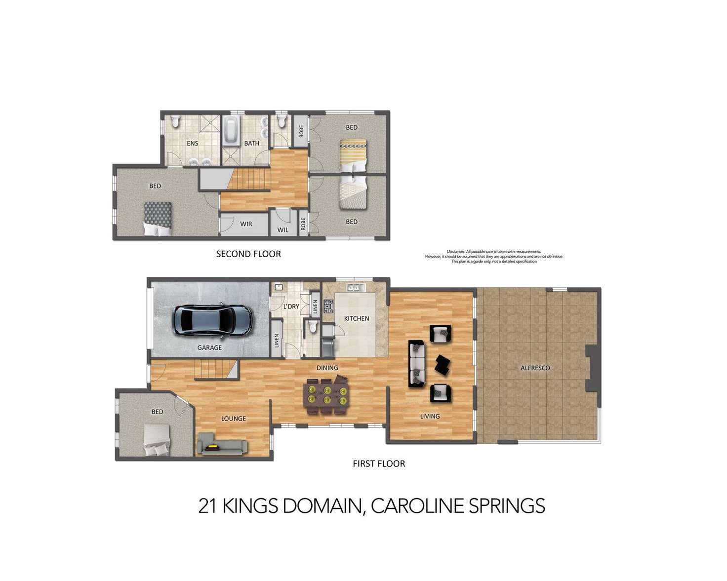 Floorplan of Homely house listing, 21 Kings Domain, Caroline Springs VIC 3023