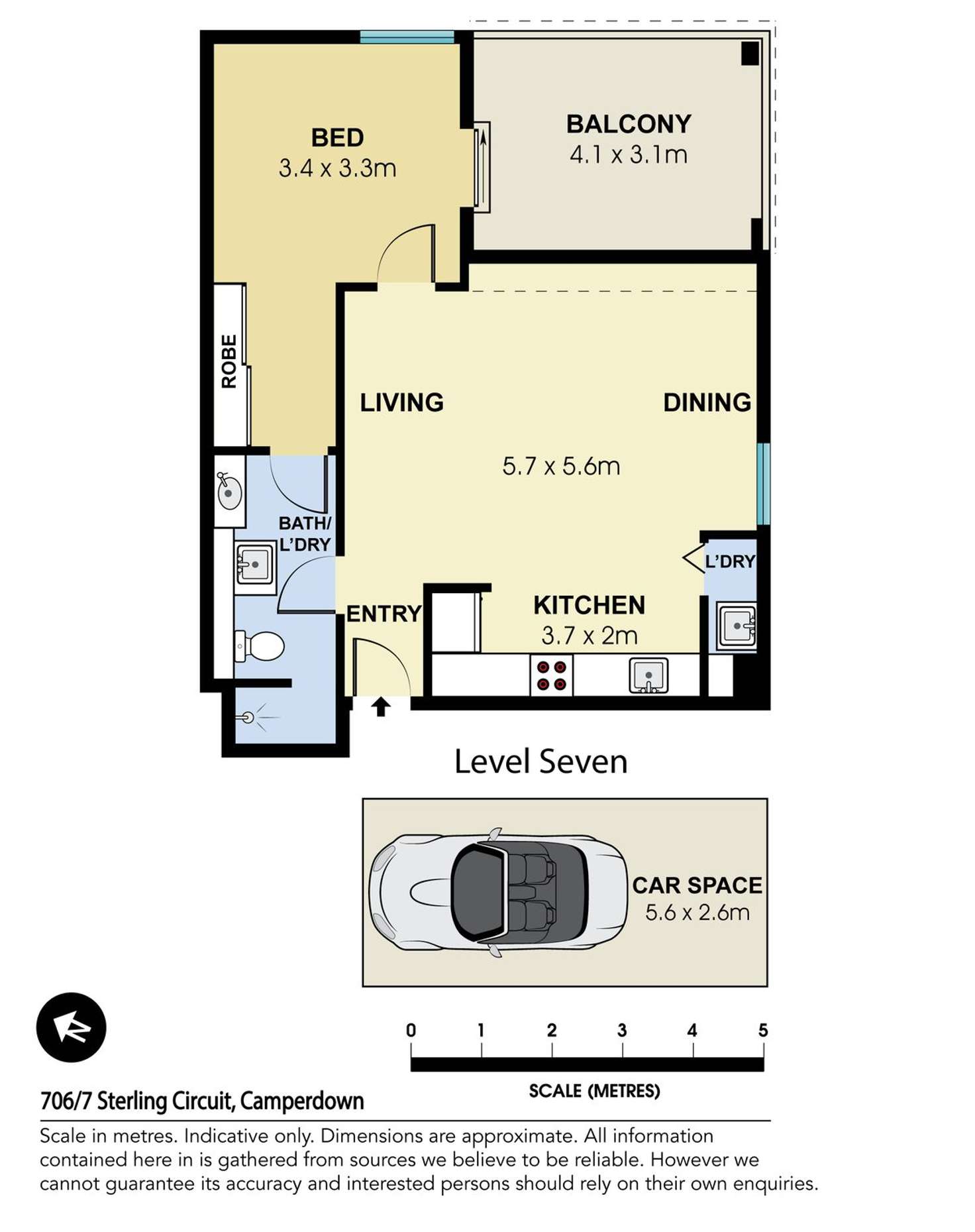 Floorplan of Homely apartment listing, 706/7 Sterling Circuit, Camperdown NSW 2050