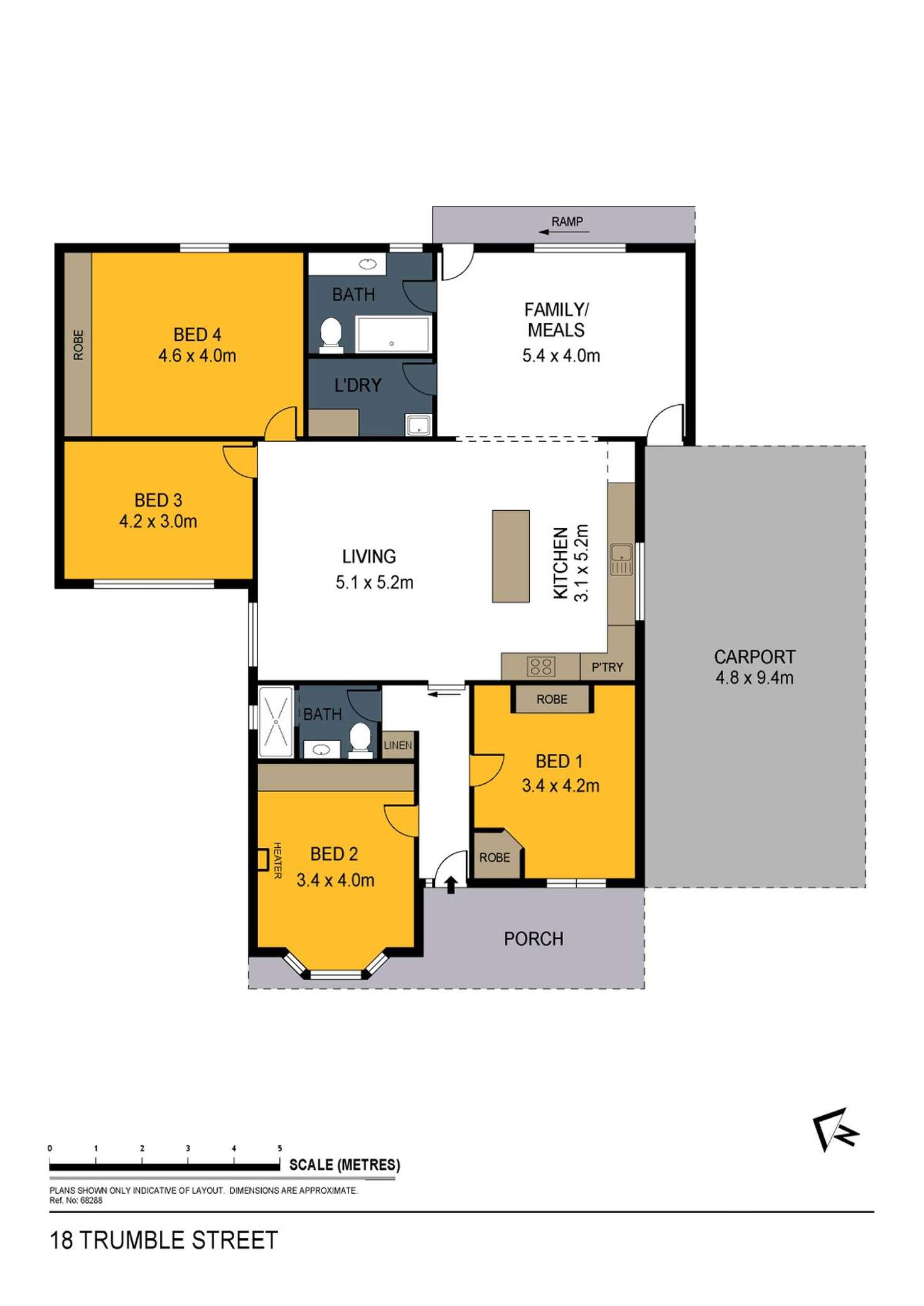 Floorplan of Homely house listing, 18 Trumble Street, Eaglehawk VIC 3556