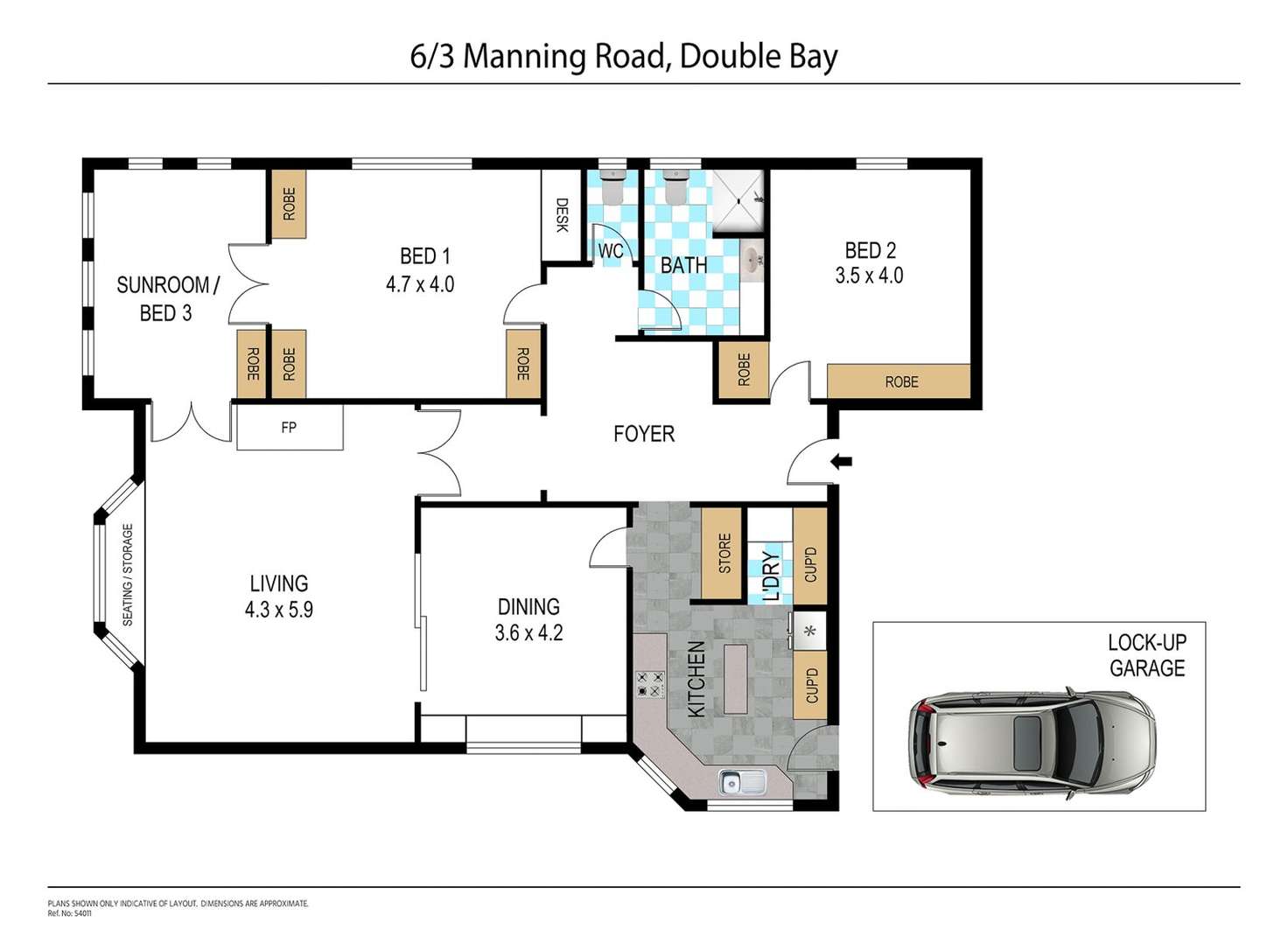 Floorplan of Homely apartment listing, 6/3 Manning Road, Double Bay NSW 2028