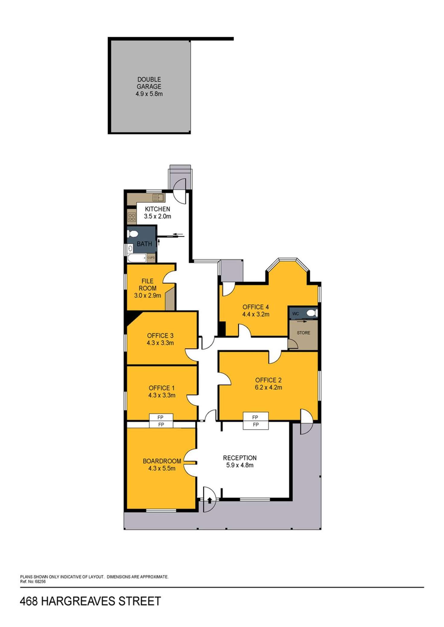 Floorplan of Homely house listing, 468 Hargreaves Street, Bendigo VIC 3550