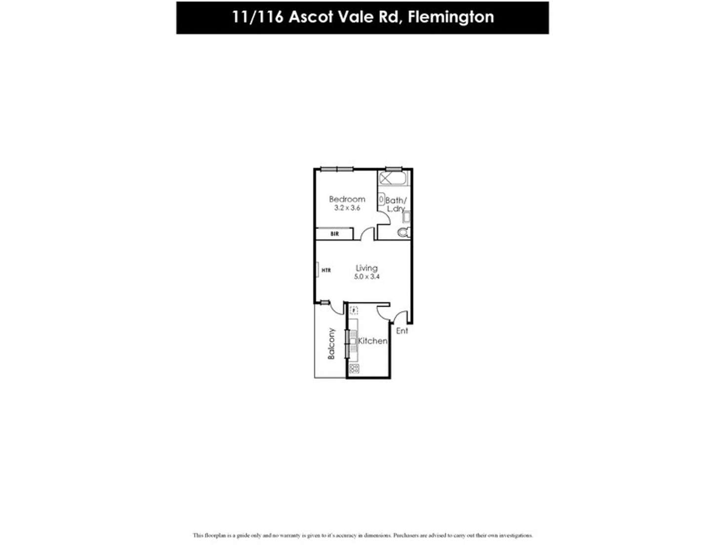 Floorplan of Homely apartment listing, 11/116 Ascot Vale Road, Flemington VIC 3031