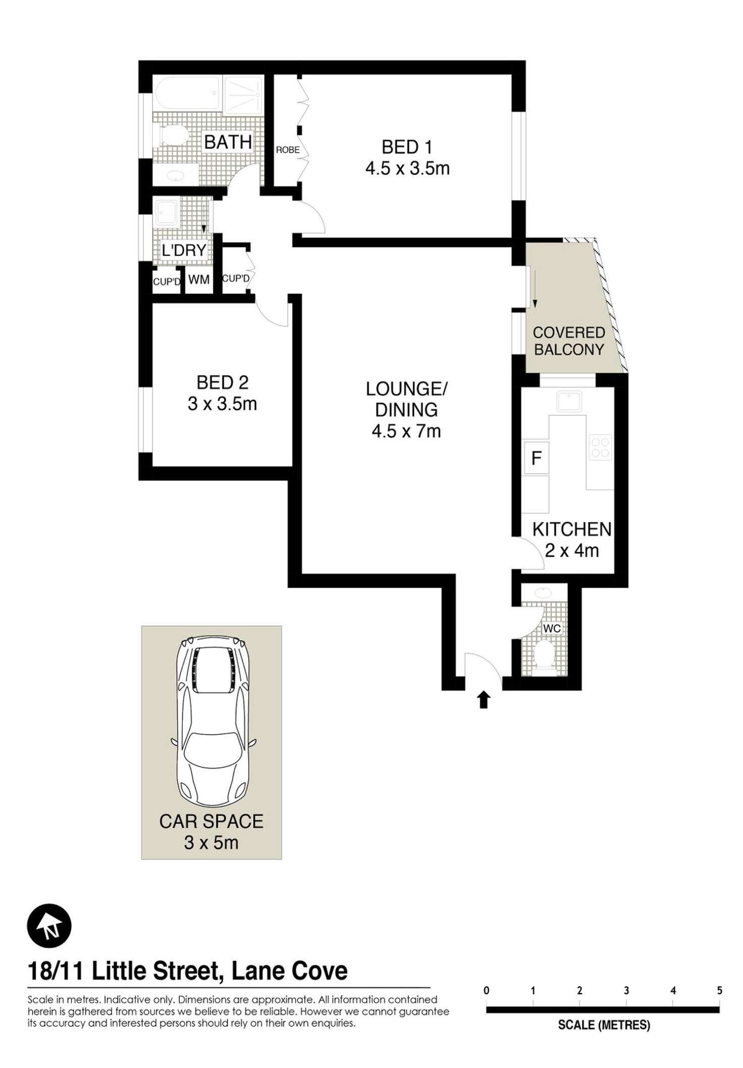 Floorplan of Homely apartment listing, 18/11 Little Street, Lane Cove NSW 2066
