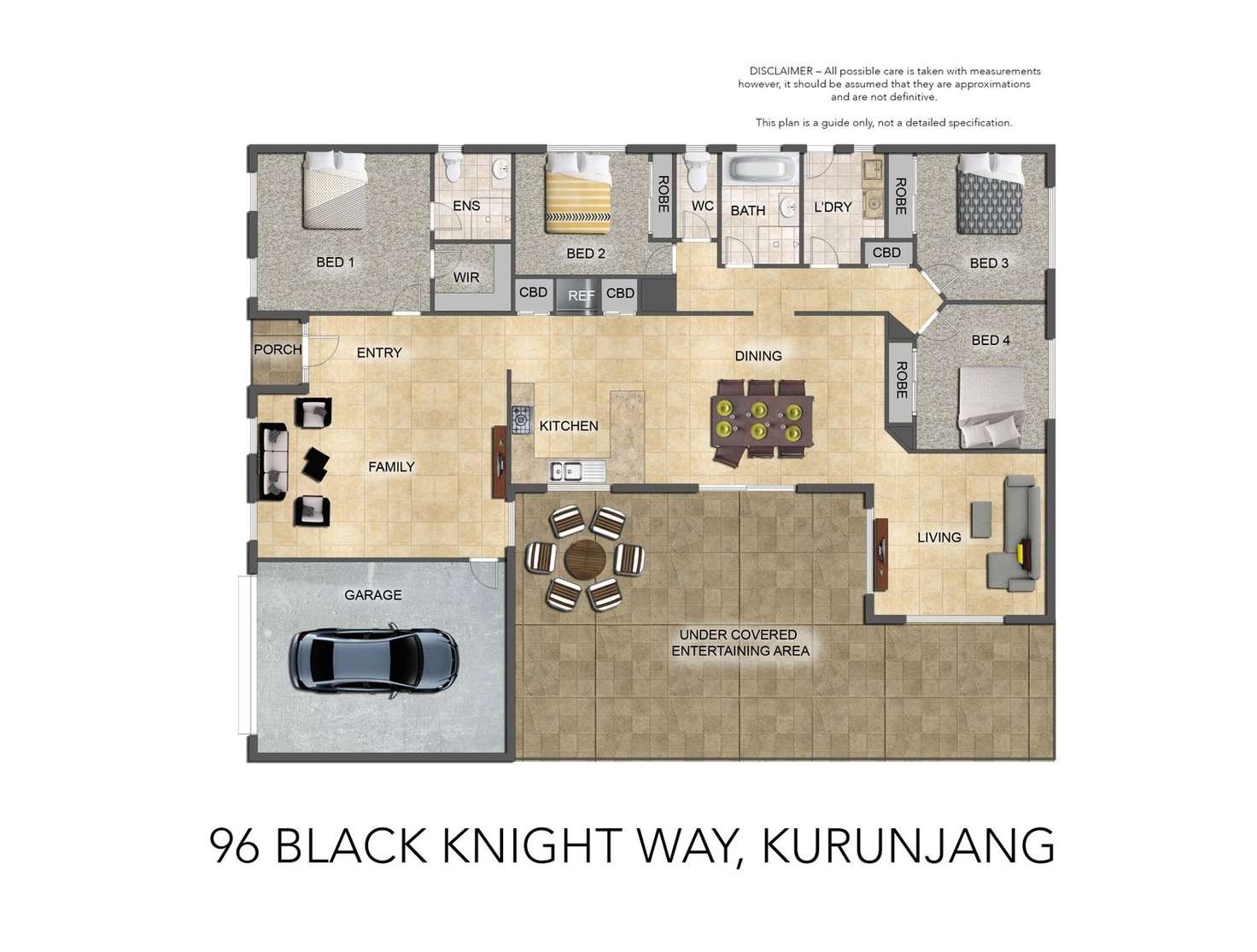 Floorplan of Homely house listing, 96 Black Knight Way, Kurunjang VIC 3337