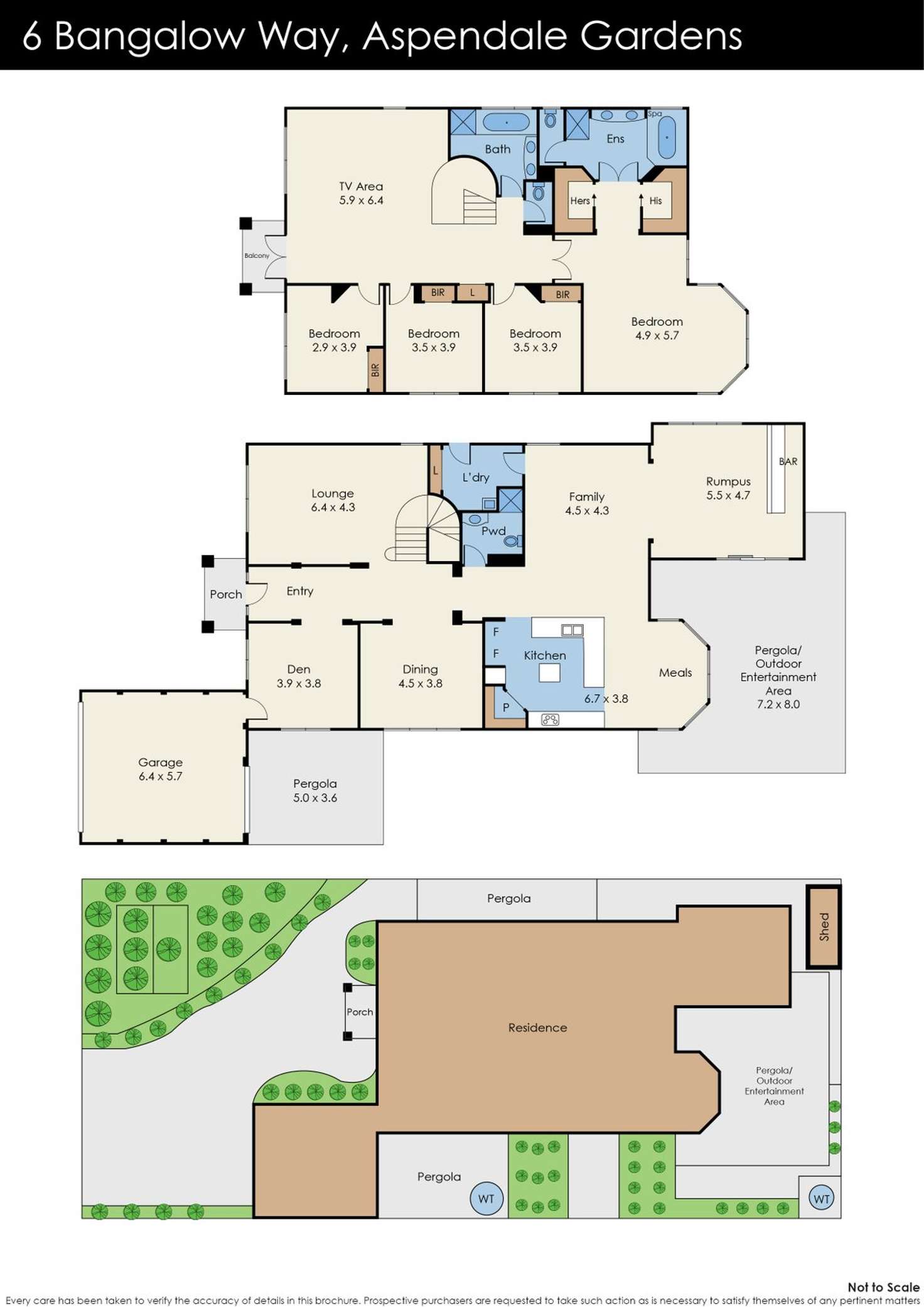 Floorplan of Homely house listing, 6 Bangalow Way, Aspendale Gardens VIC 3195