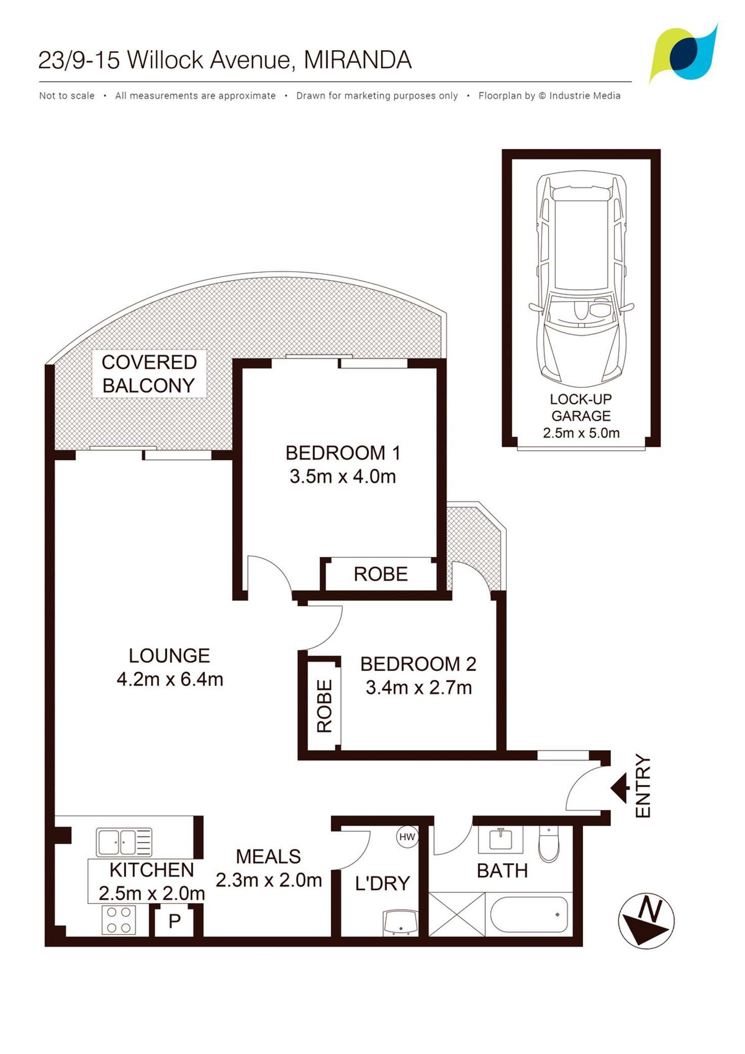 Floorplan of Homely apartment listing, 23/9-15 Willock Avenue, Miranda NSW 2228