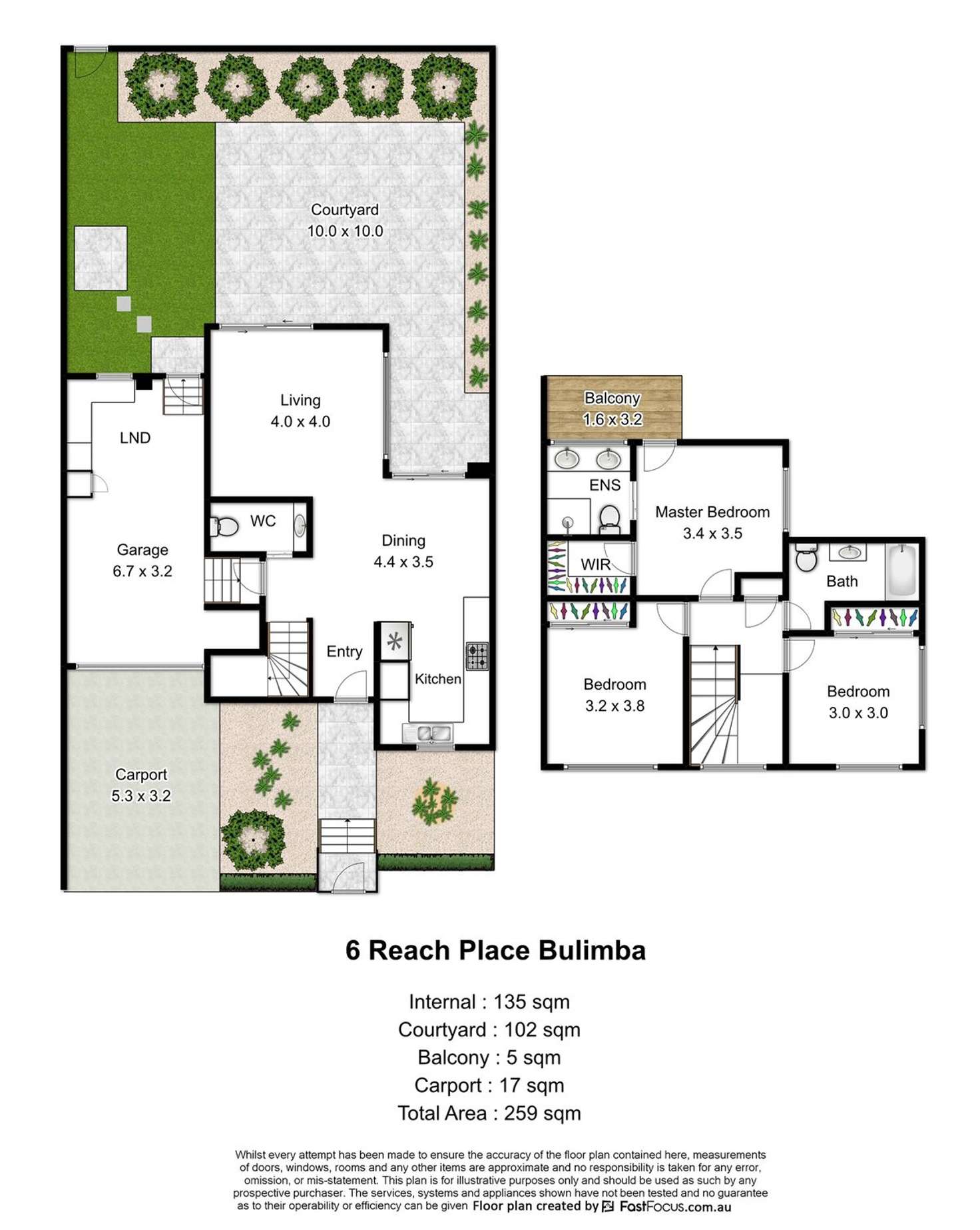 Floorplan of Homely house listing, 6 Reach Place, Bulimba QLD 4171