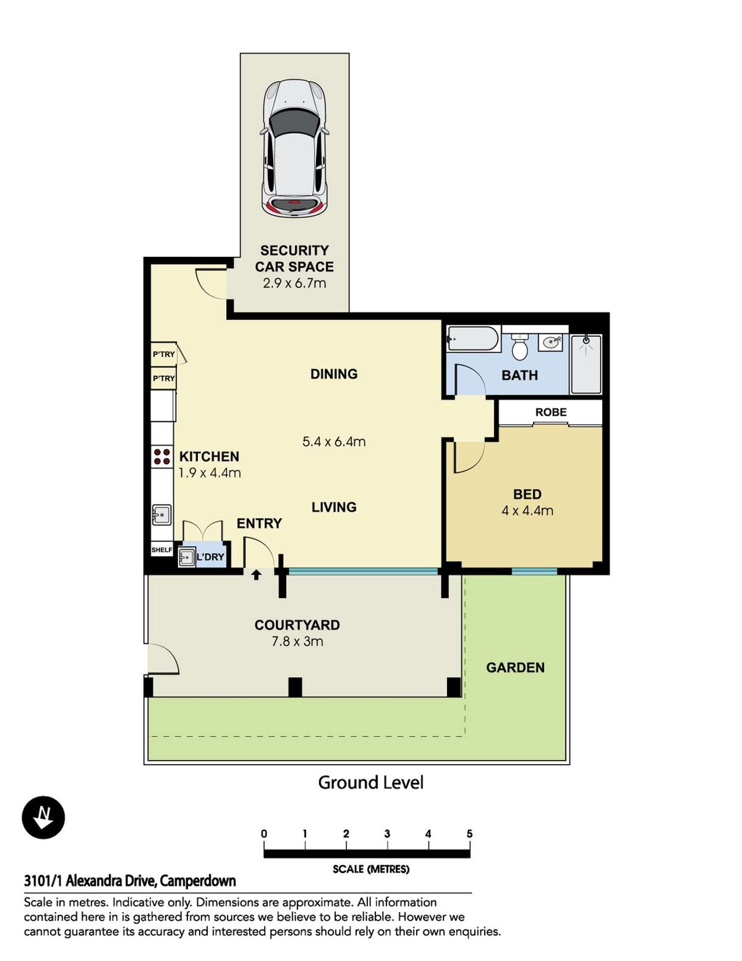 Floorplan of Homely apartment listing, 3101/1 Alexandra Drive, Camperdown NSW 2050