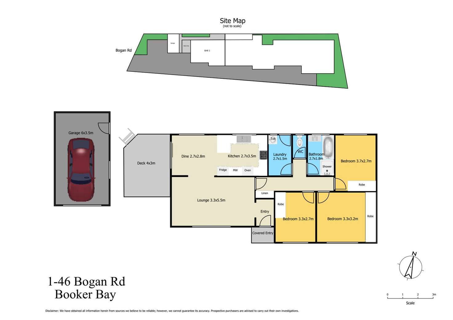 Floorplan of Homely villa listing, 1/46 Bogan Road, Booker Bay NSW 2257