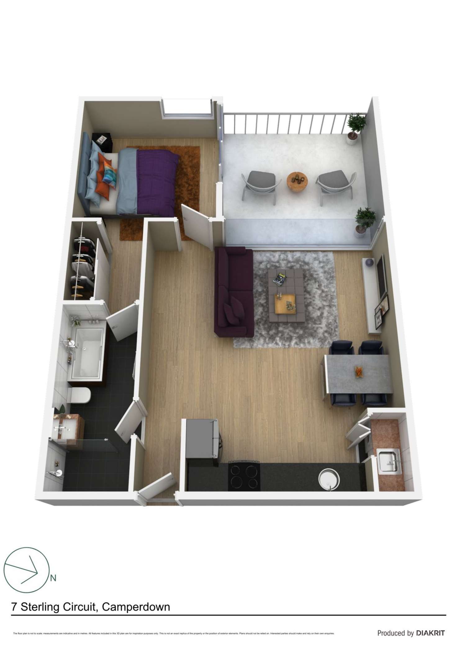 Floorplan of Homely apartment listing, 308/7 Sterling Circuit, Camperdown NSW 2050