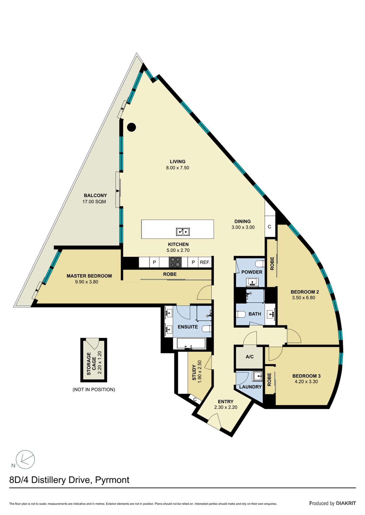 Floorplan of Homely apartment listing, 8D/4 Distillery Drive, Pyrmont NSW 2009