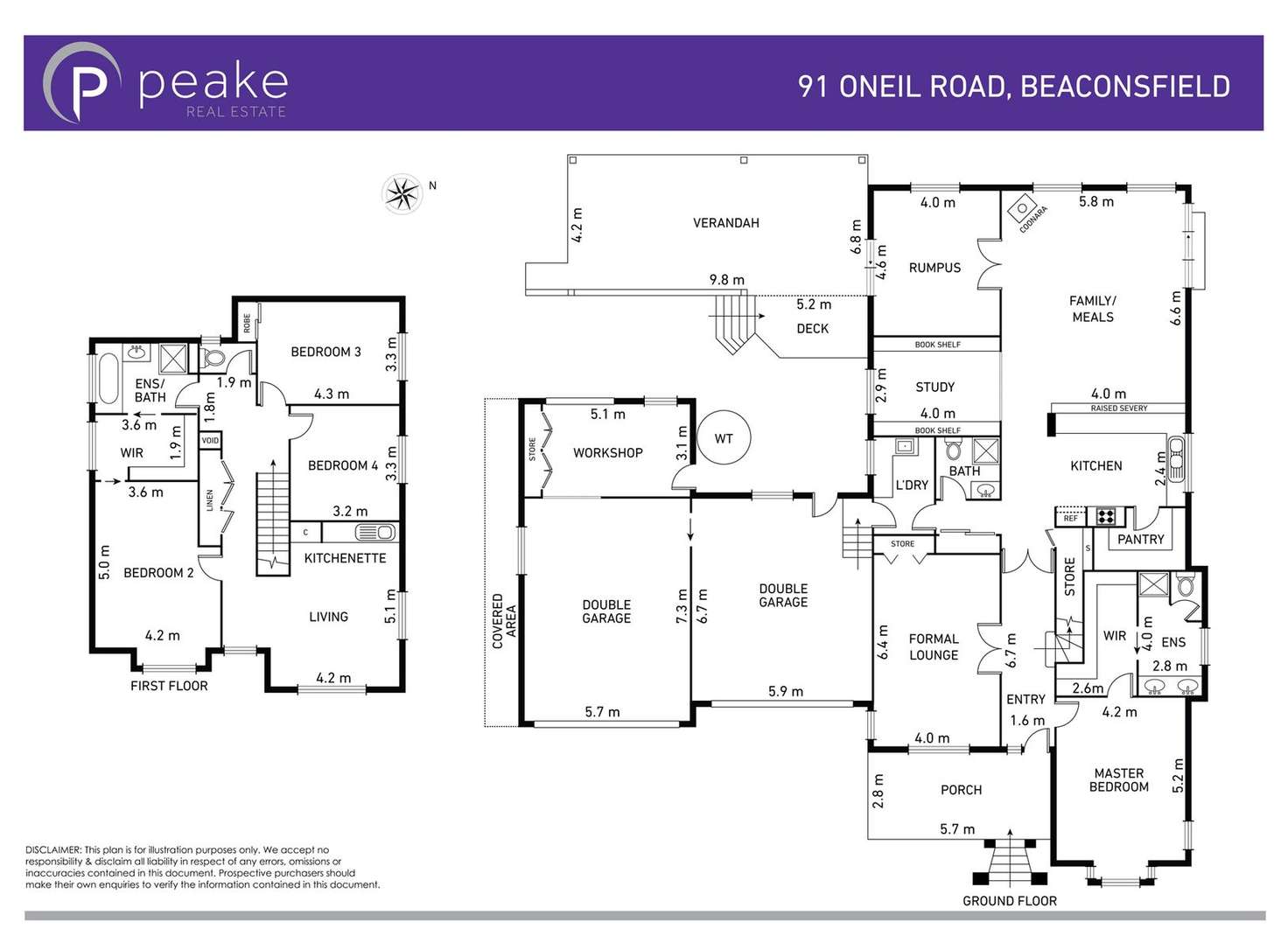 Floorplan of Homely house listing, 91 ONeil Road, Beaconsfield VIC 3807