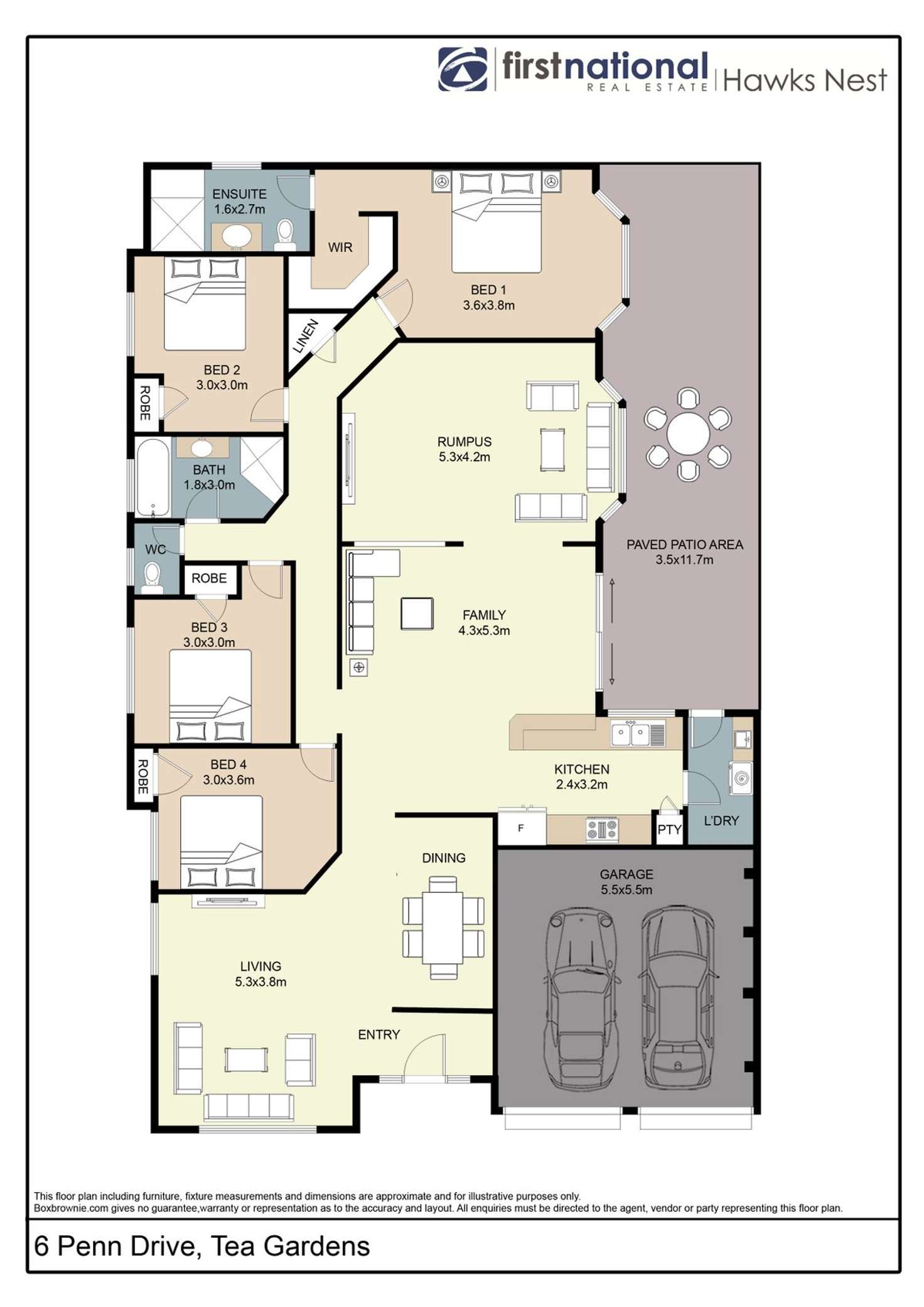 Floorplan of Homely house listing, 6 Penn Drive, Tea Gardens NSW 2324