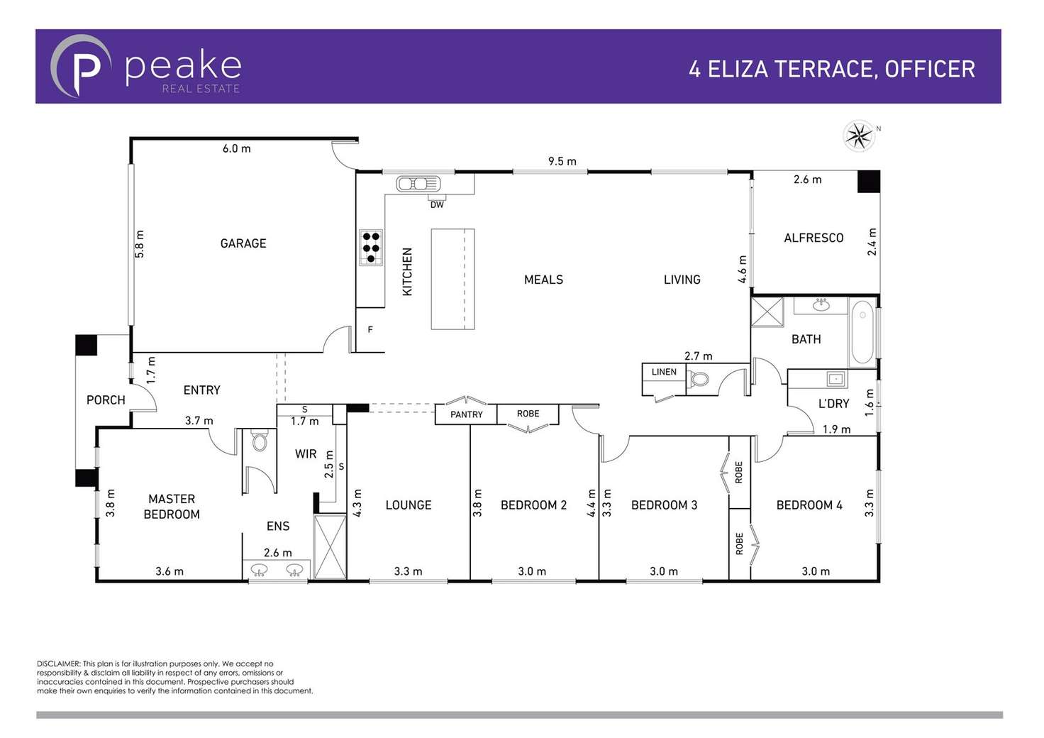 Floorplan of Homely house listing, 4 Eliza Terrace, Officer VIC 3809