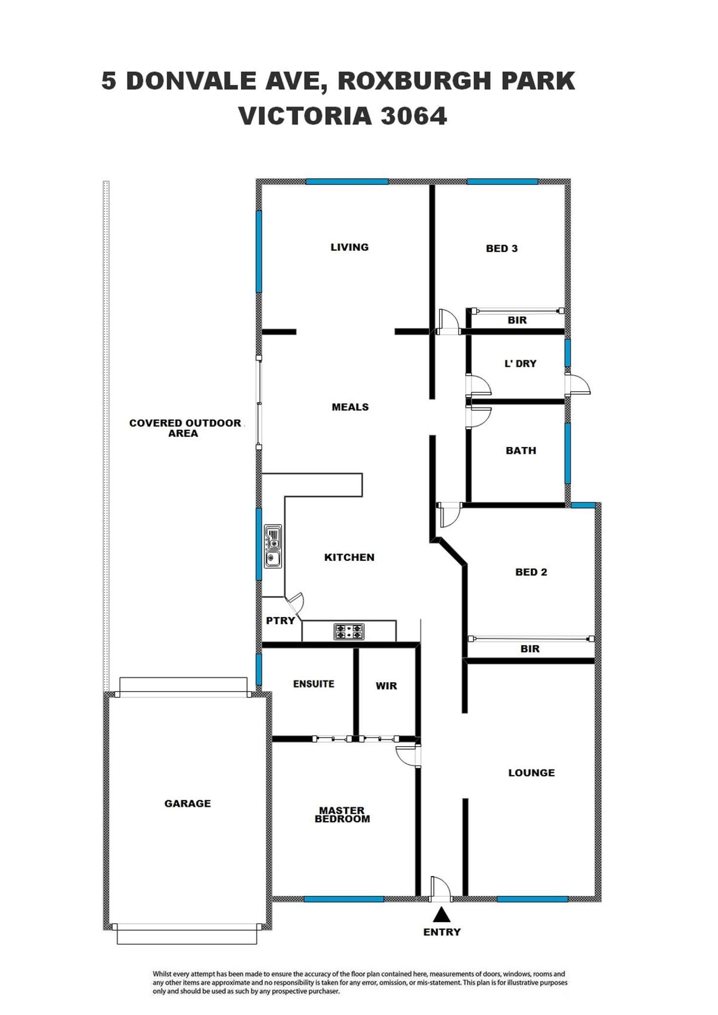 Floorplan of Homely house listing, 5 Donvale Avenue, Roxburgh Park VIC 3064