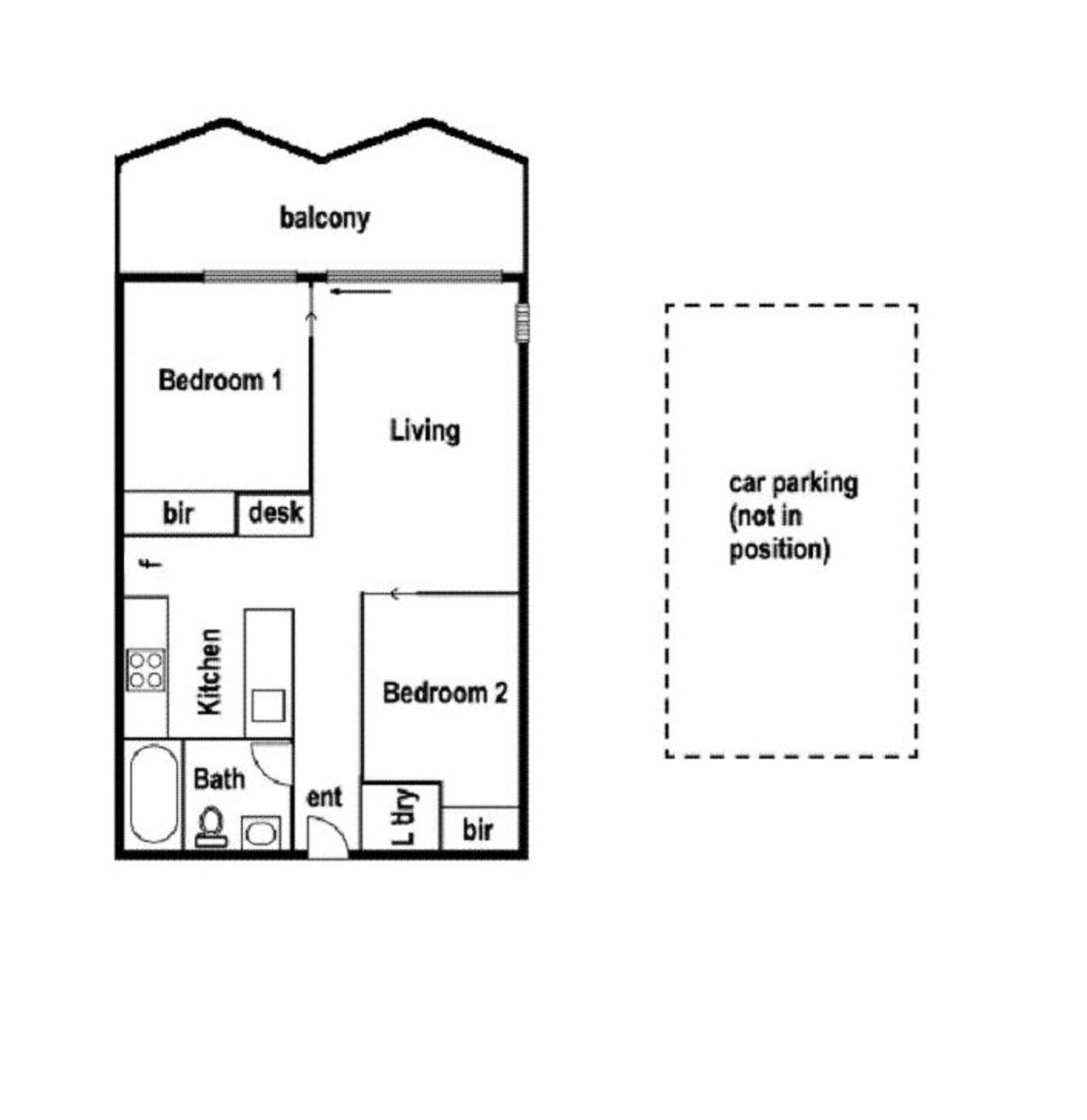 Floorplan of Homely apartment listing, 547/38 Mt Alexander Road, Travancore VIC 3032