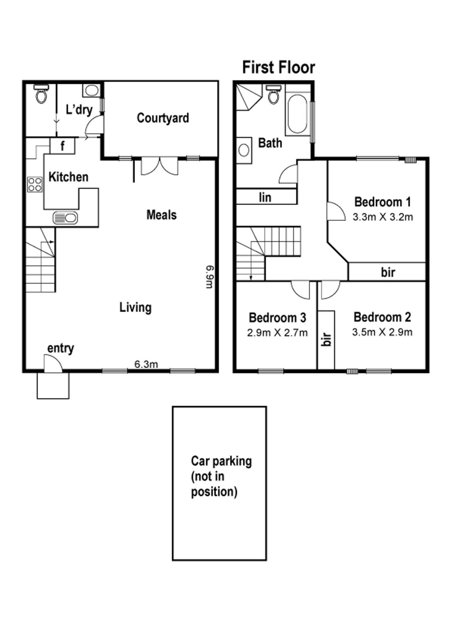 Floorplan of Homely townhouse listing, 10/81-85 Wilson Street, Moonee Ponds VIC 3039