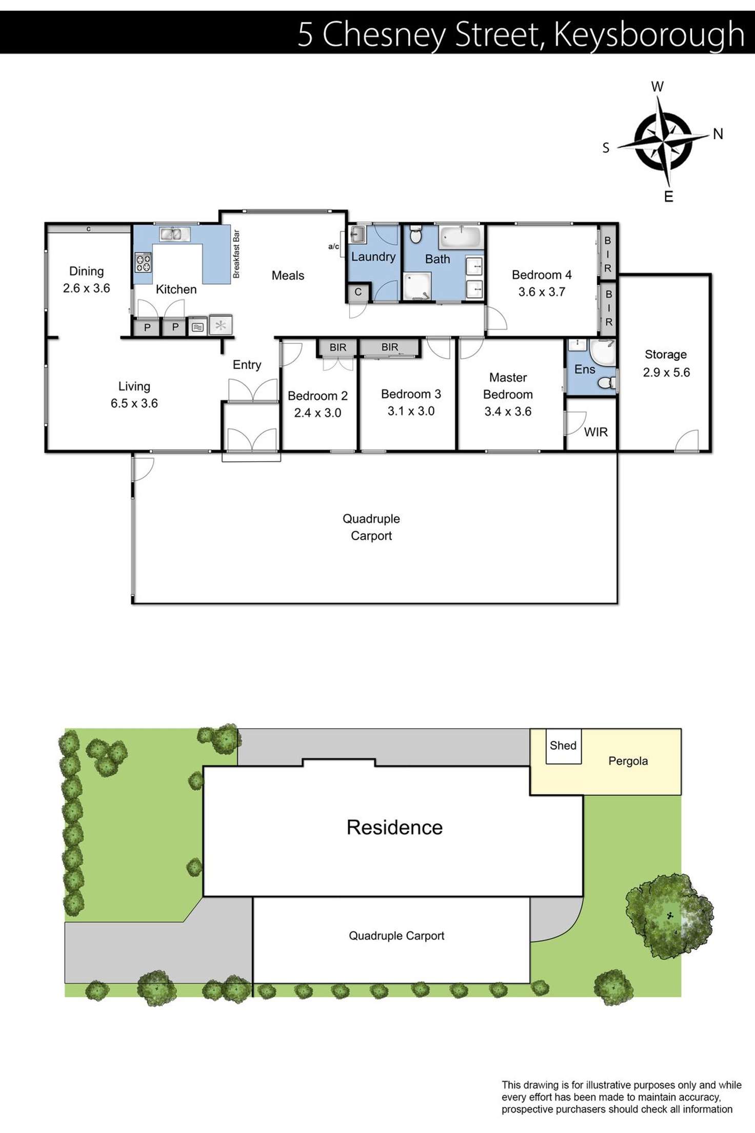 Floorplan of Homely house listing, 5 Chesney Street, Keysborough VIC 3173