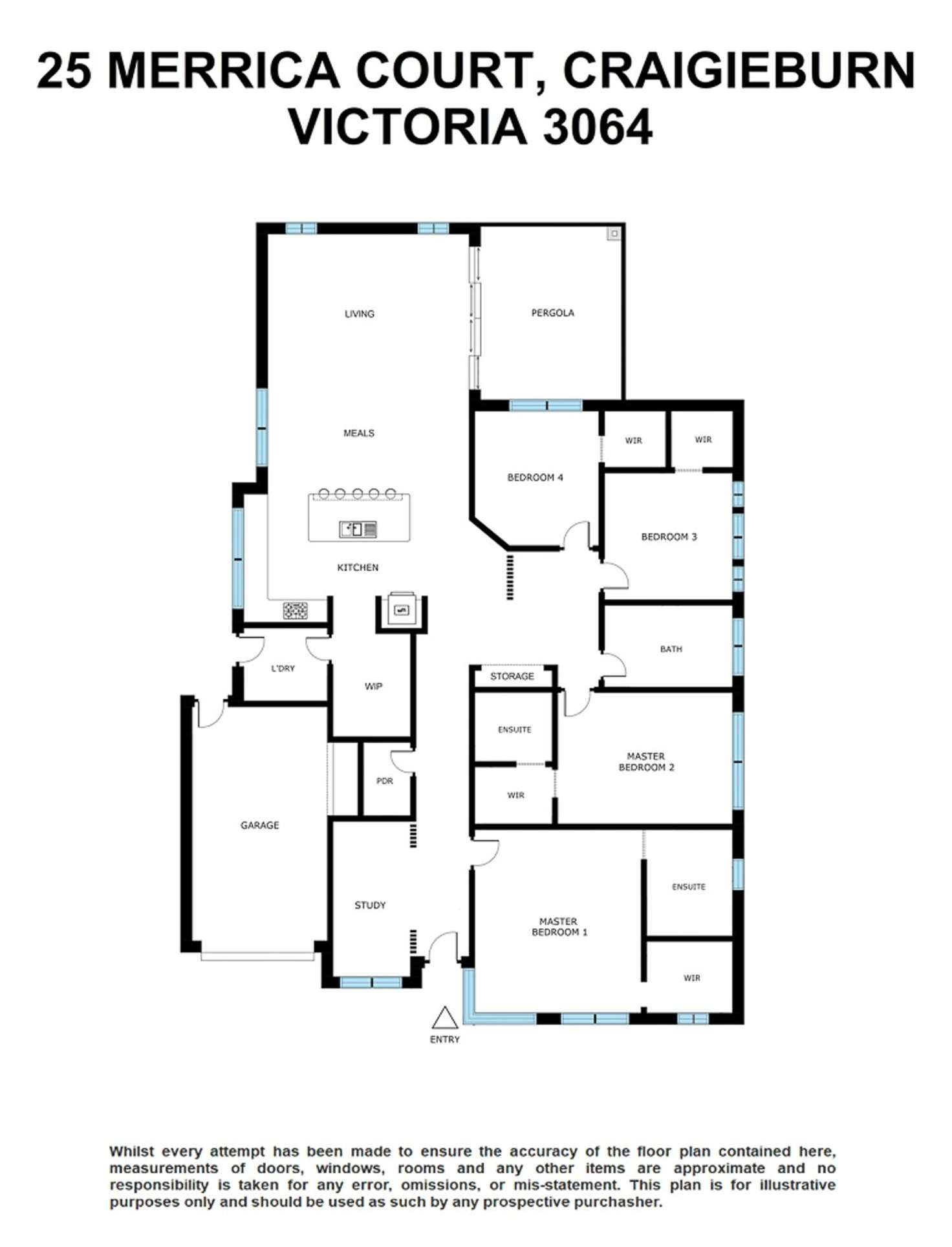 Floorplan of Homely house listing, 25 Merrica Court, Craigieburn VIC 3064