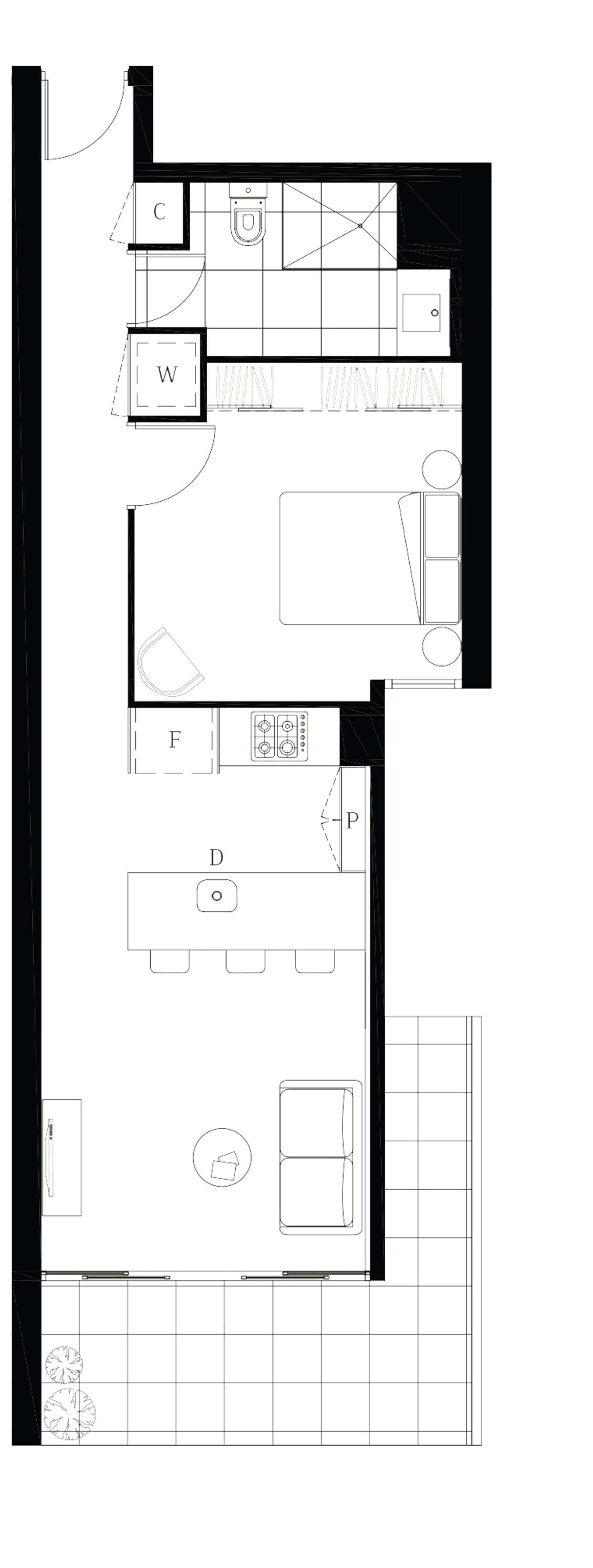 Floorplan of Homely apartment listing, 210/200 Lygon Street, Brunswick East VIC 3057