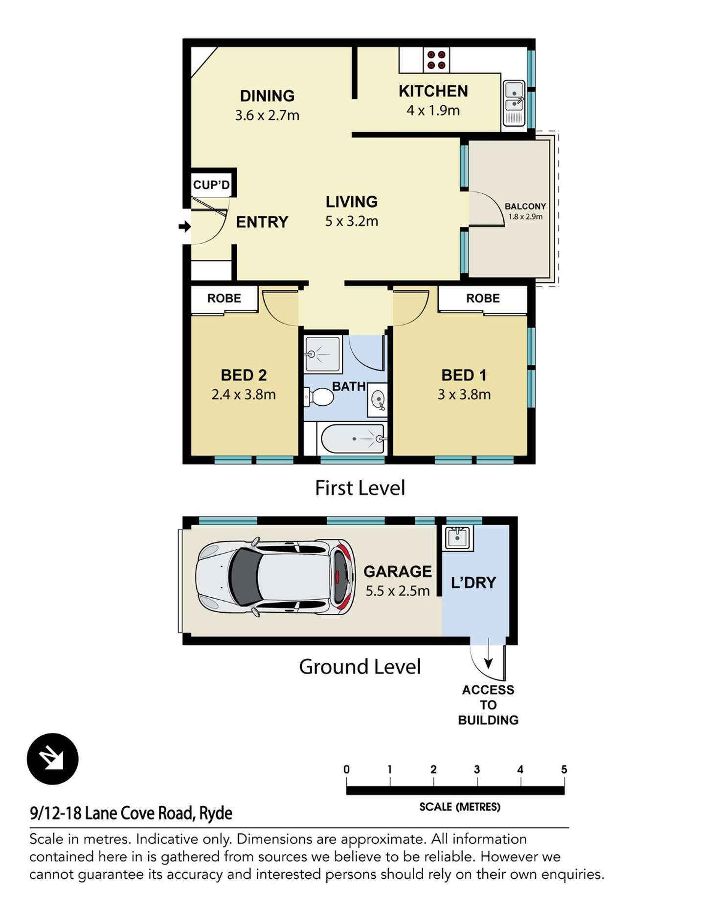 Floorplan of Homely apartment listing, 9/12-18 Lane Cove Road, Ryde NSW 2112