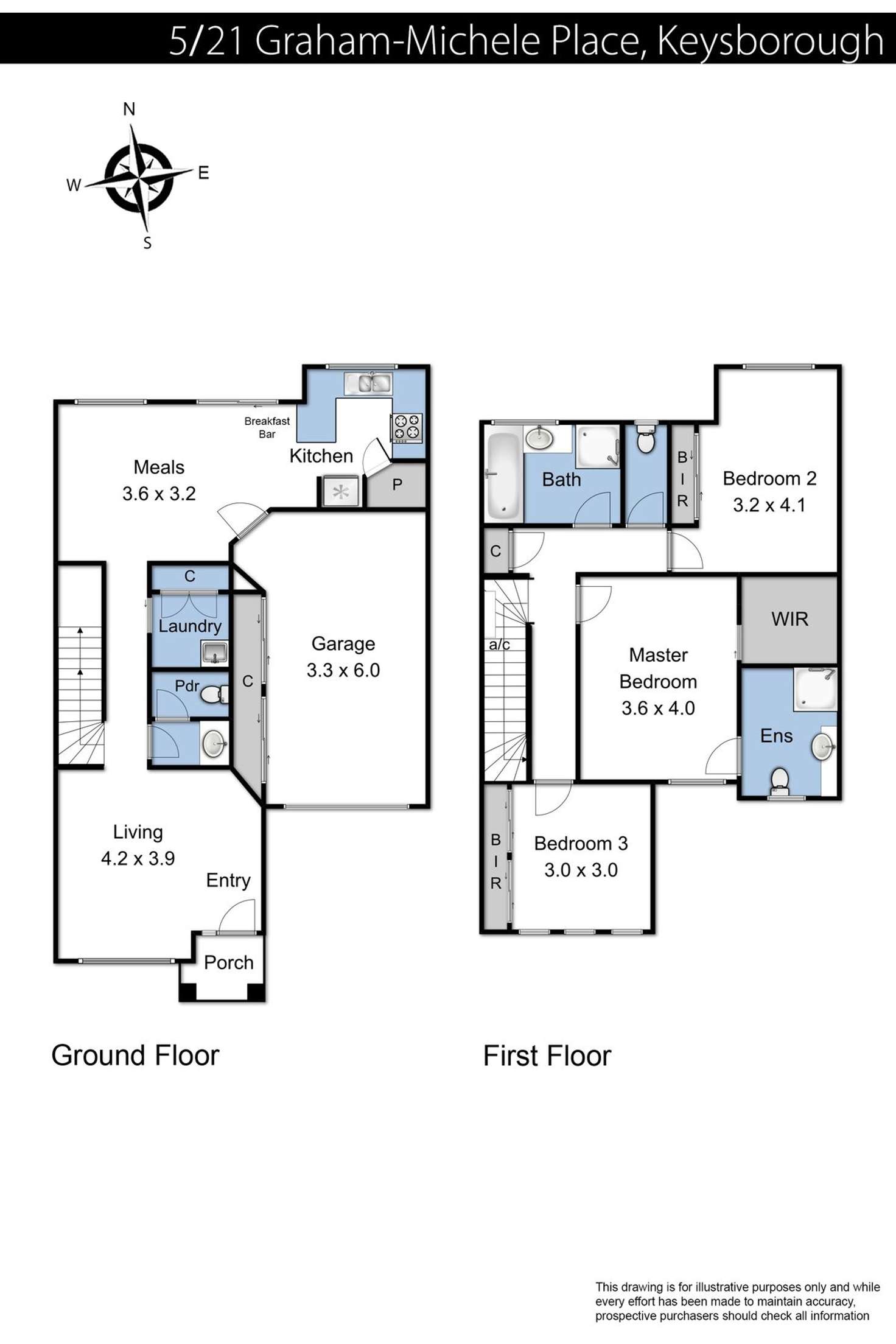 Floorplan of Homely unit listing, 5/21 Graham-Michele Place, Keysborough VIC 3173