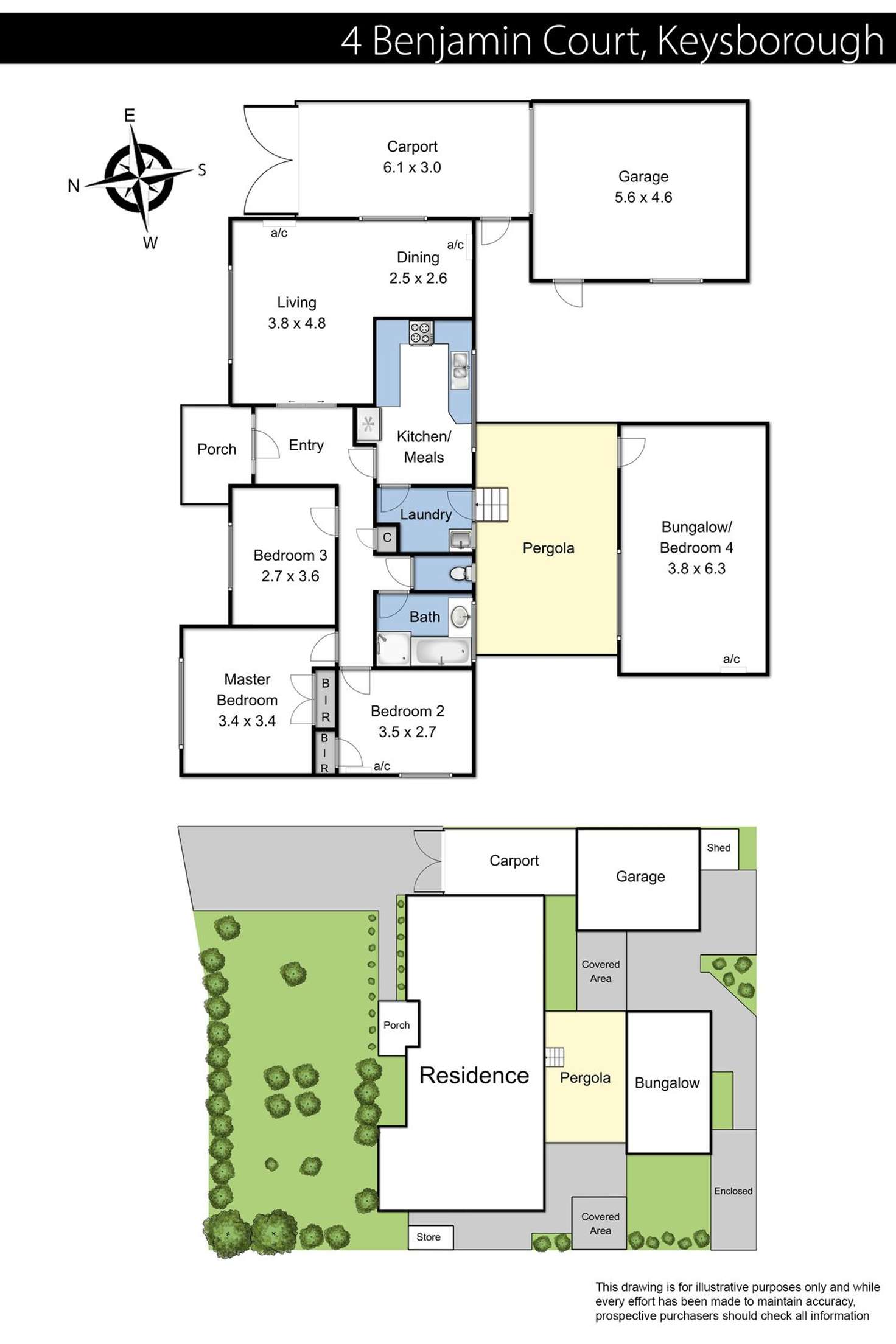 Floorplan of Homely house listing, 4 Benjamin Court, Keysborough VIC 3173
