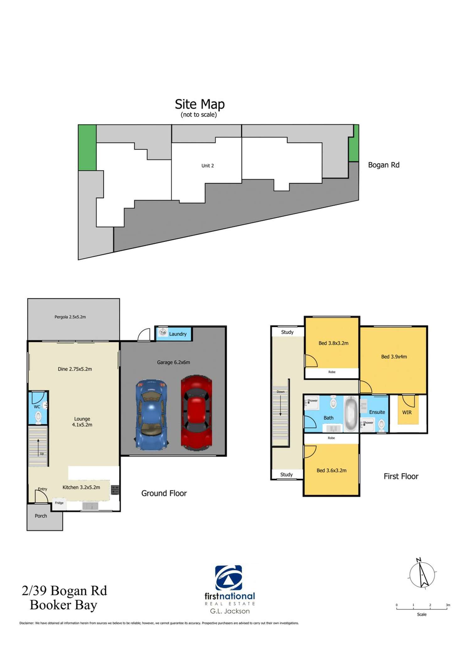 Floorplan of Homely townhouse listing, 1, 2 & 3/39 Bogan Road, Booker Bay NSW 2257