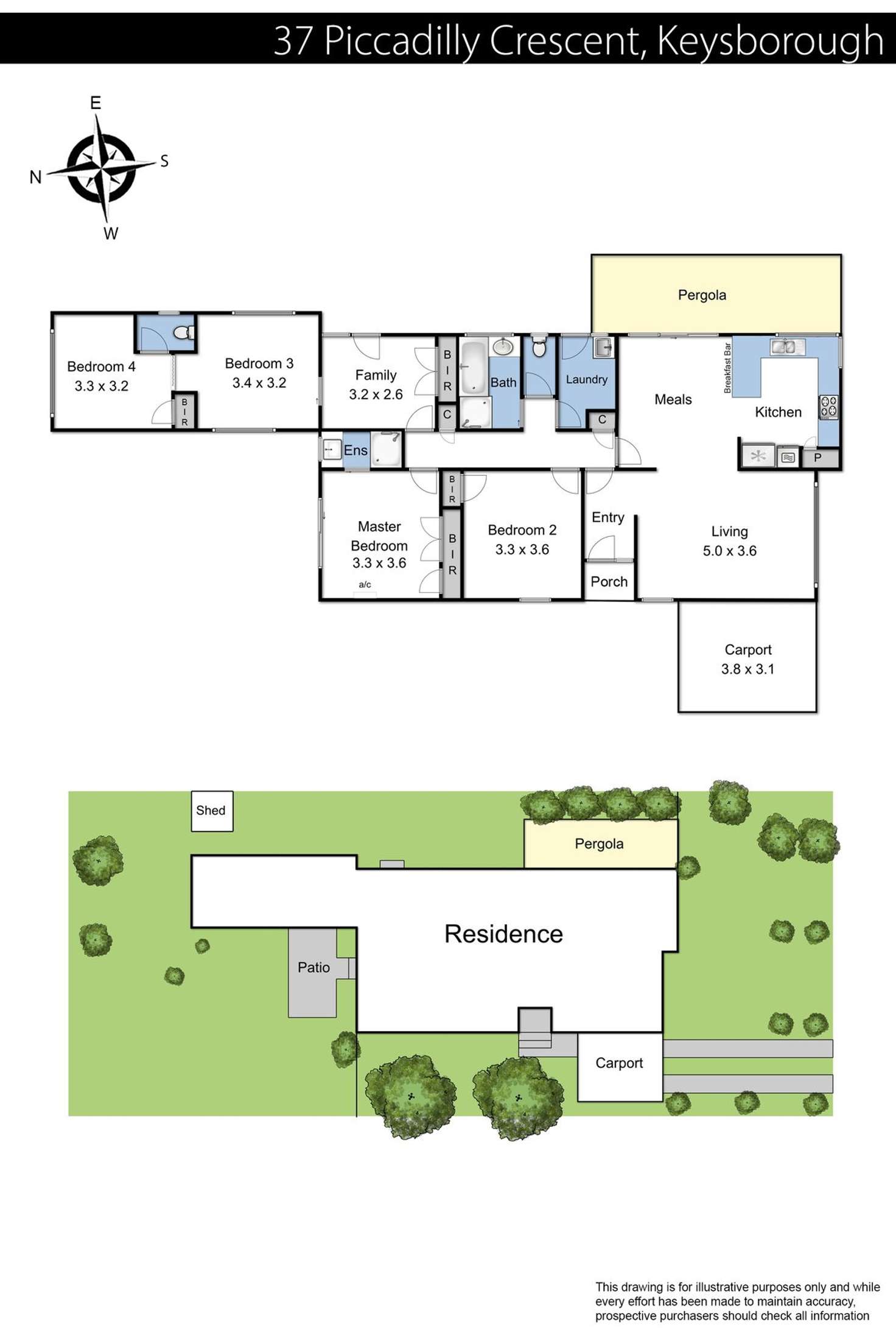 Floorplan of Homely house listing, 37 Piccadilly Crescent, Keysborough VIC 3173